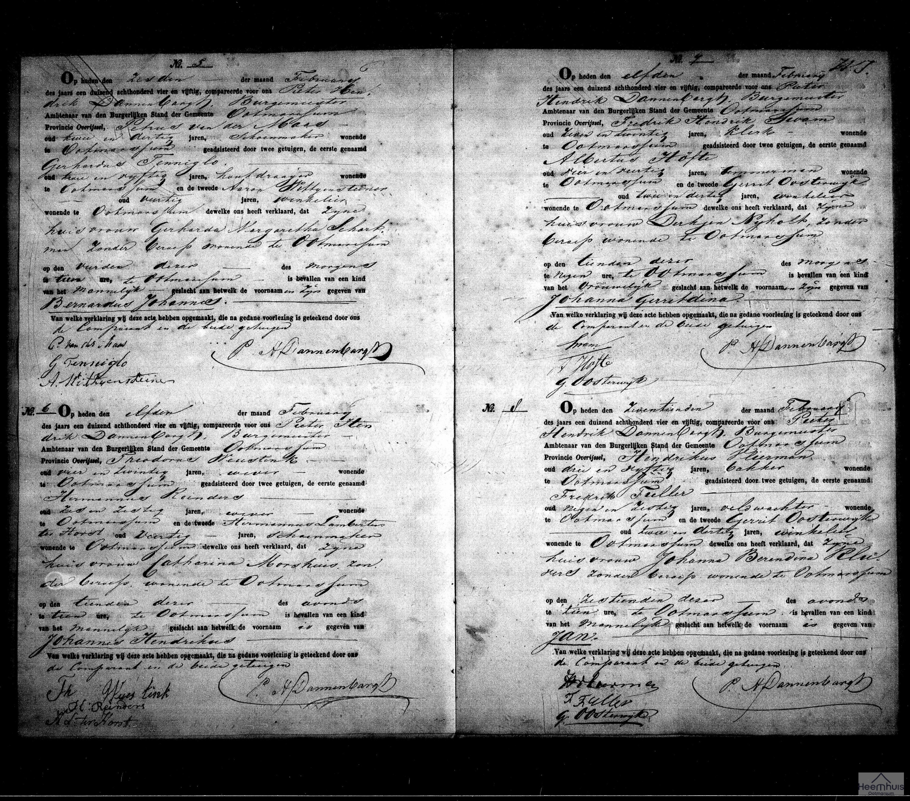 Geboorteakte van Johannes Hendrikus Weustink Geboorteakte van Johannes Hendrikus Weustink