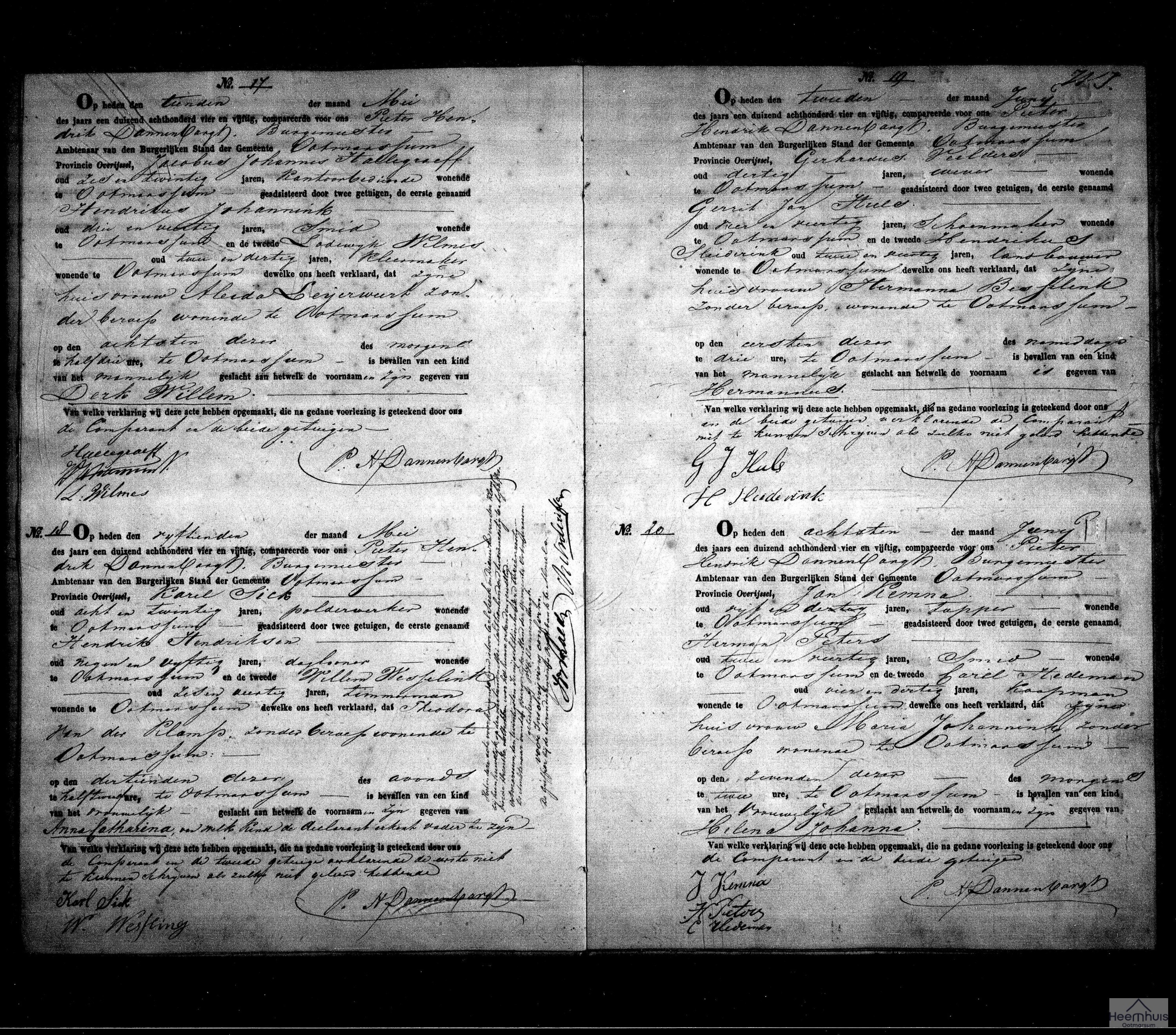 Geboorteakte van Hermannus Veelders