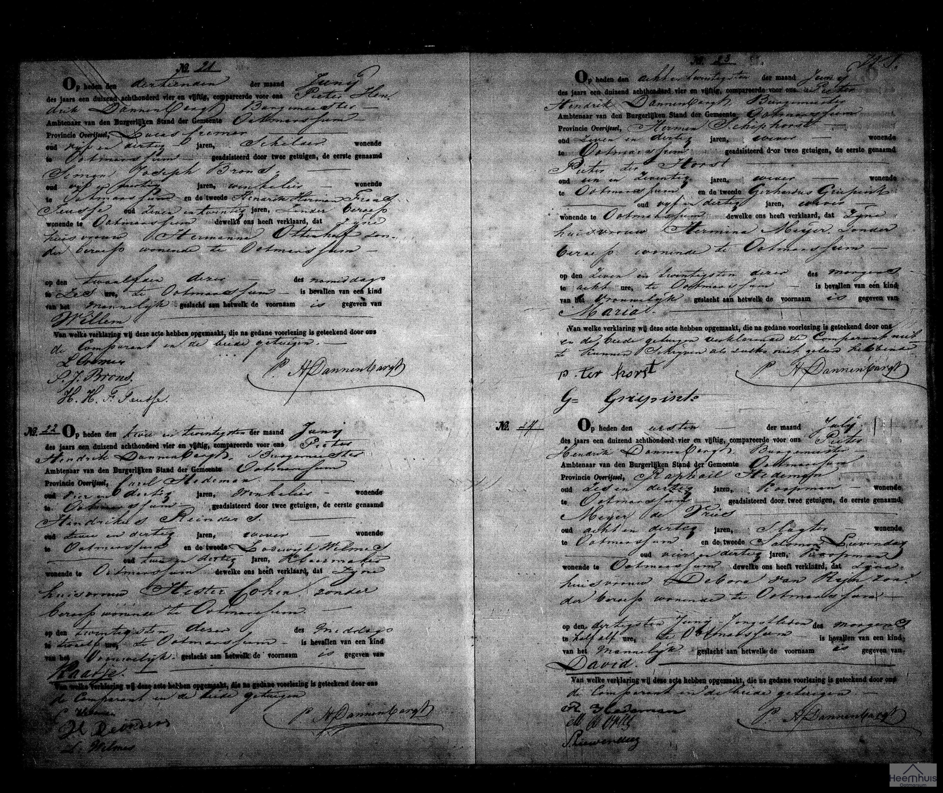 Geboorteakte van Willem Cremer