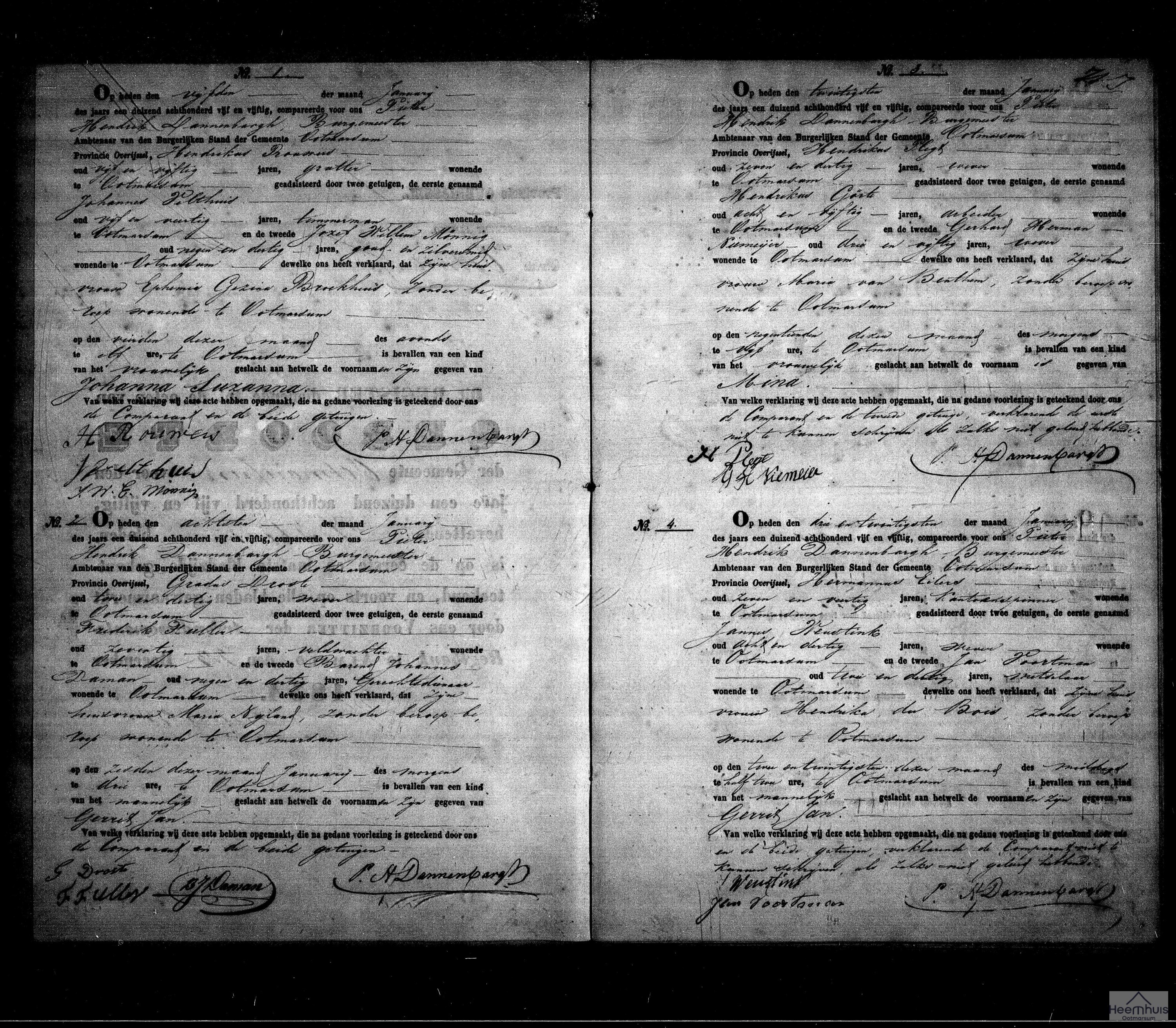 Geboorteakte van Gerrit Jan Eilers