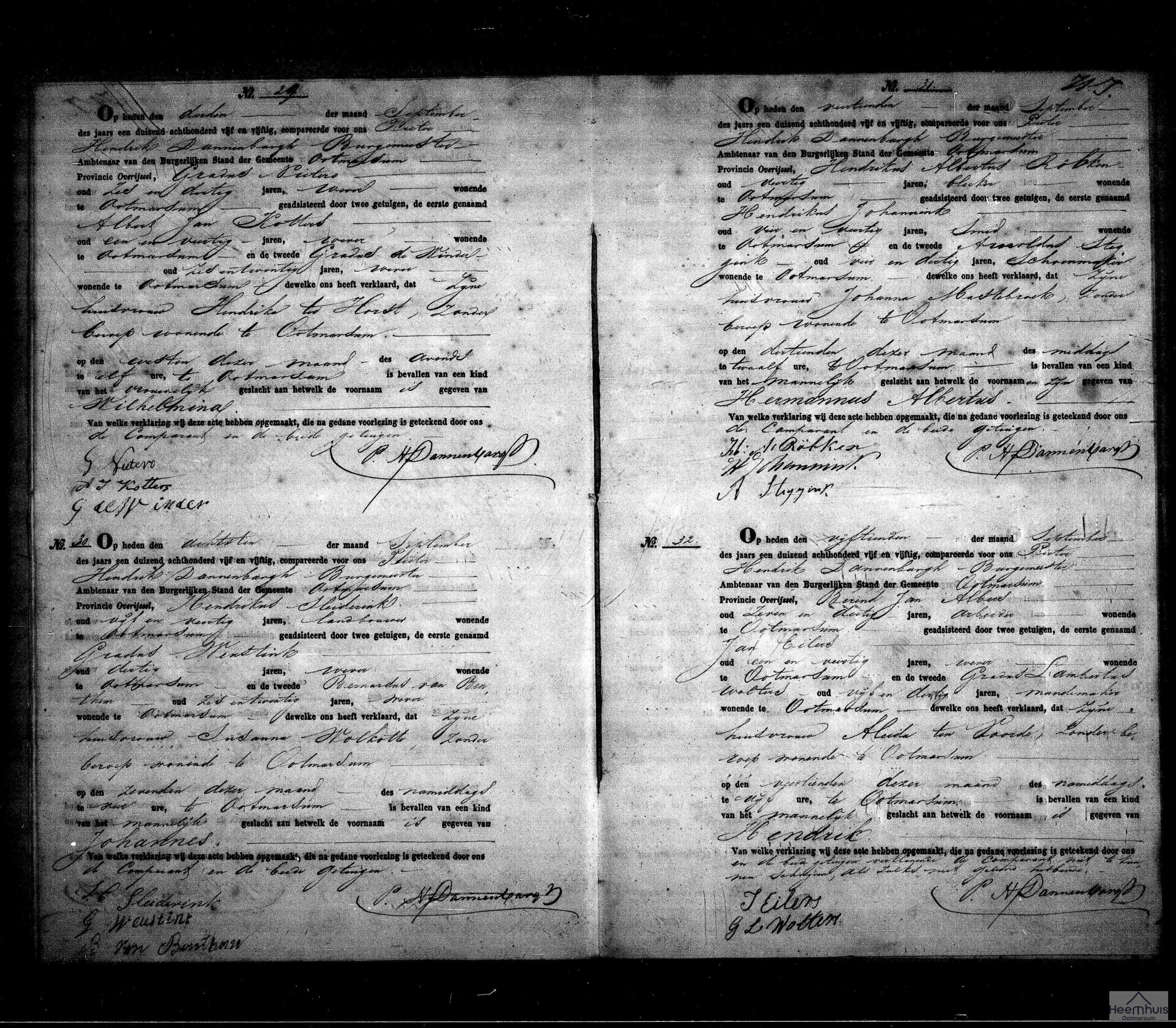 Geboorteakte van Hermannus Albertus Röbken