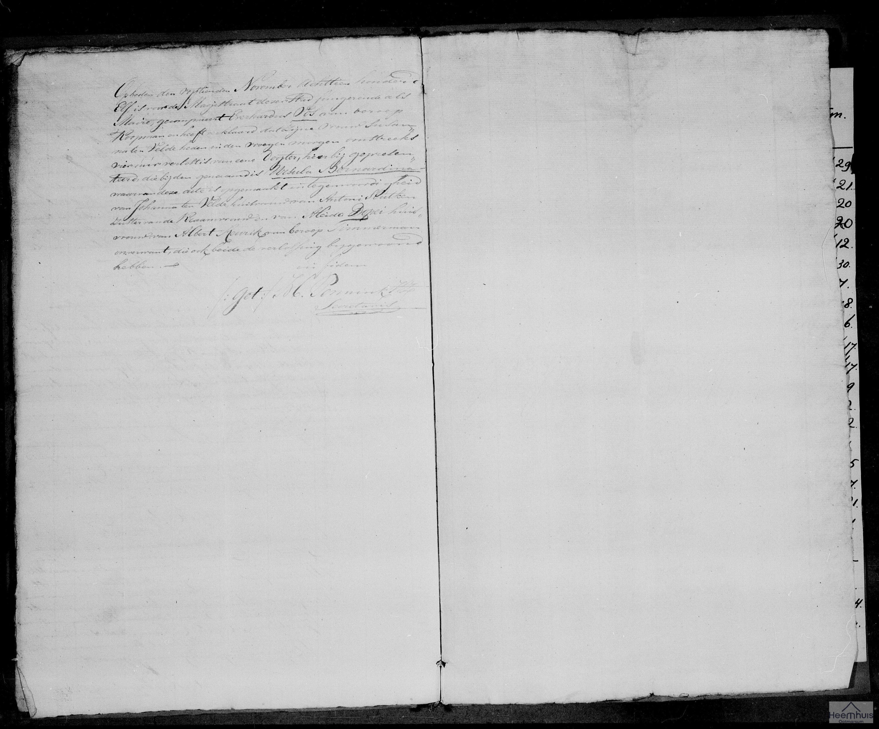 Geboorteakte van Ursula Bernardina Vos