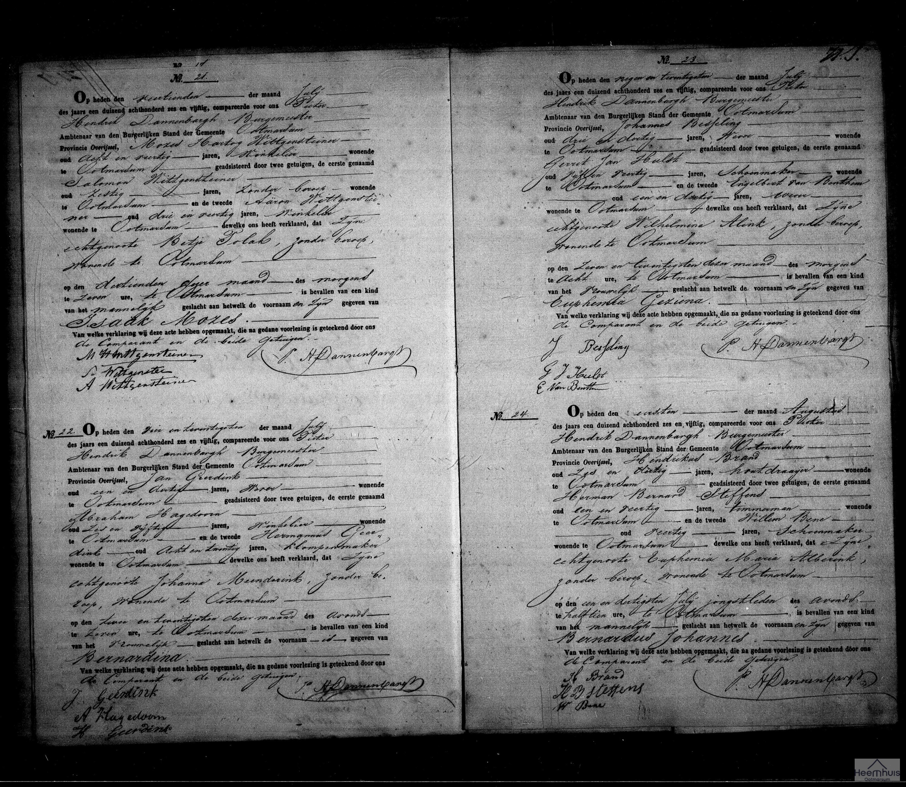 Geboorteakte van Euphemia Geziena Besseling