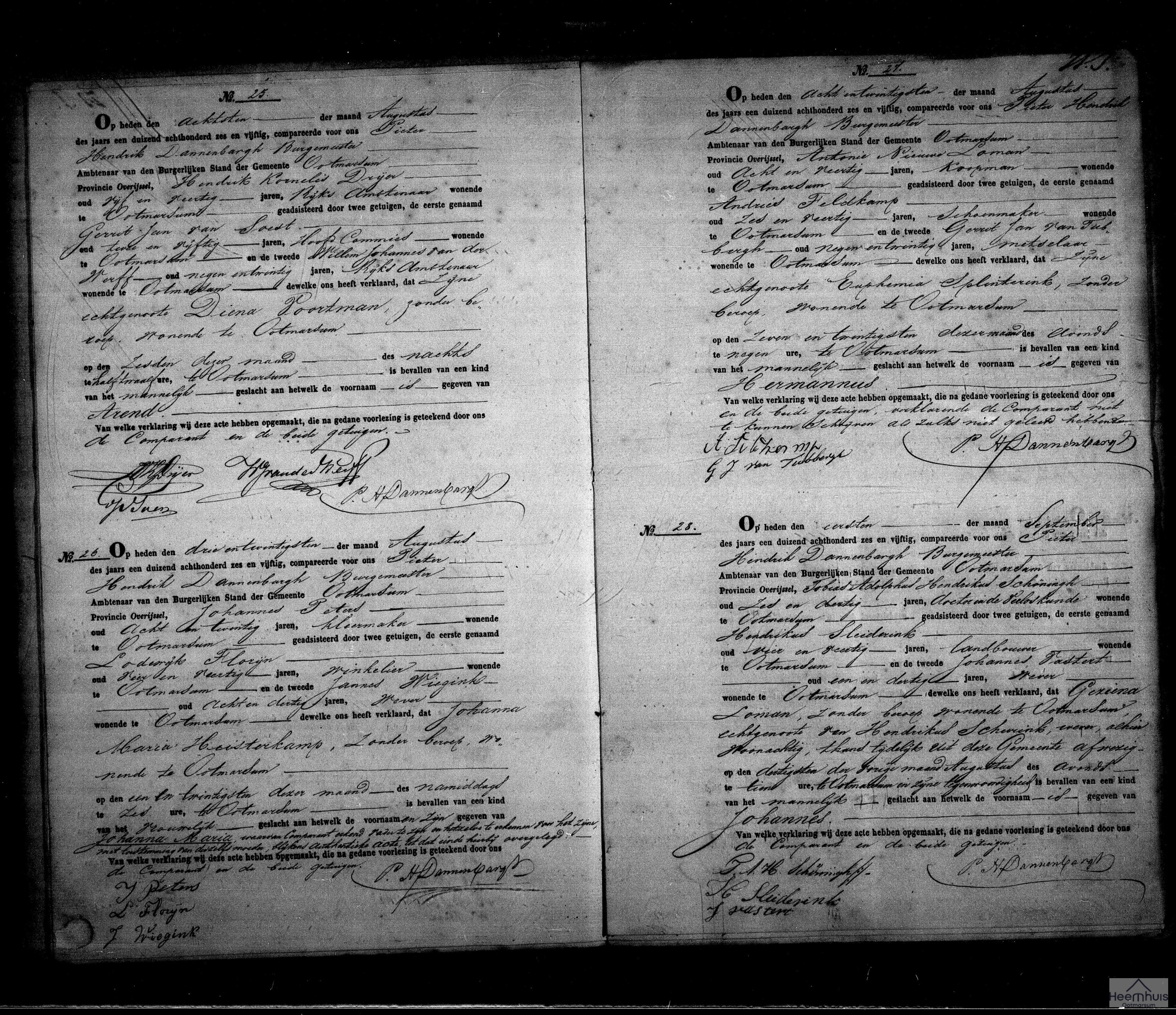 Geboorteakte van Johannes Schurink Geboorteakte van Johannes Schurink