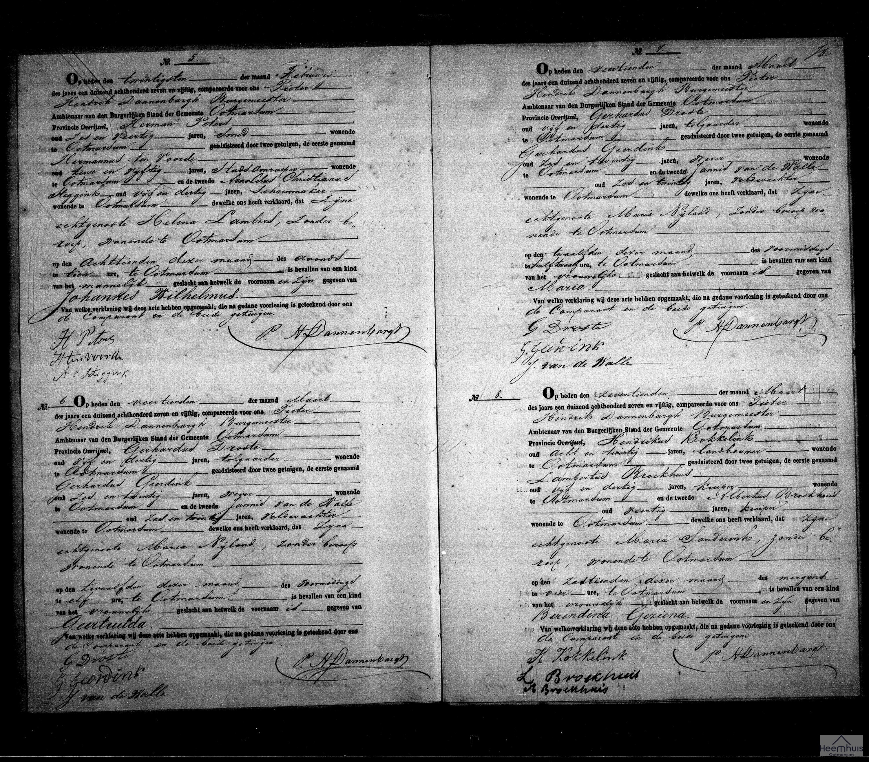 Geboorteakte van Maria Droste Geboorteakte van Maria Droste