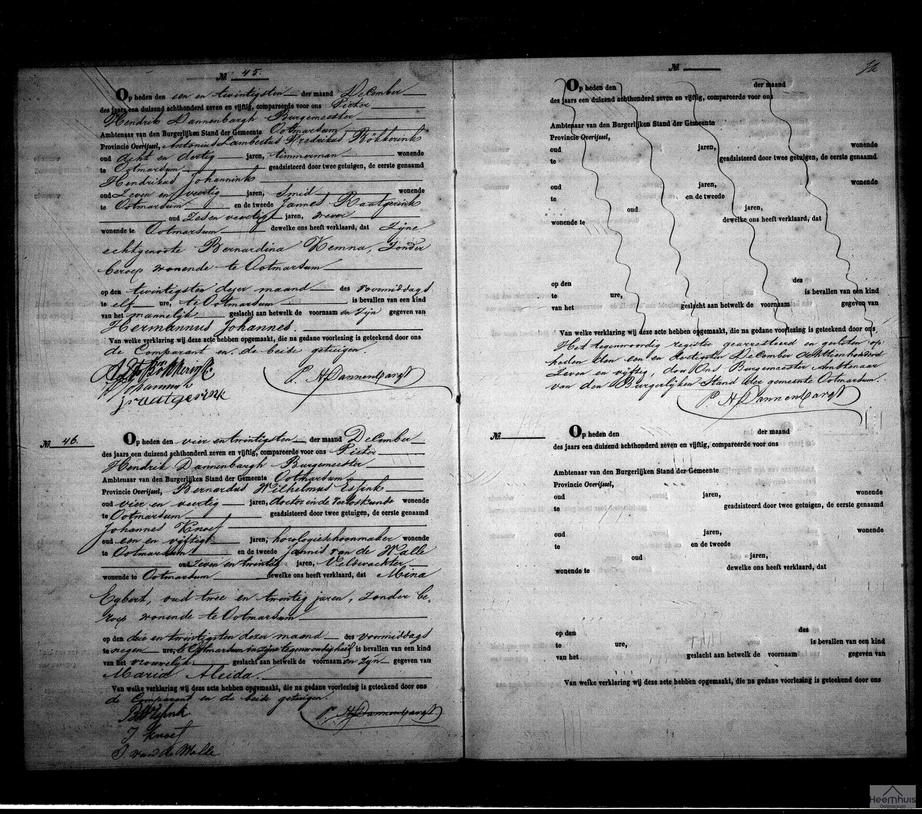 Geboorteakte van Hermannus Johannes Bökkerink