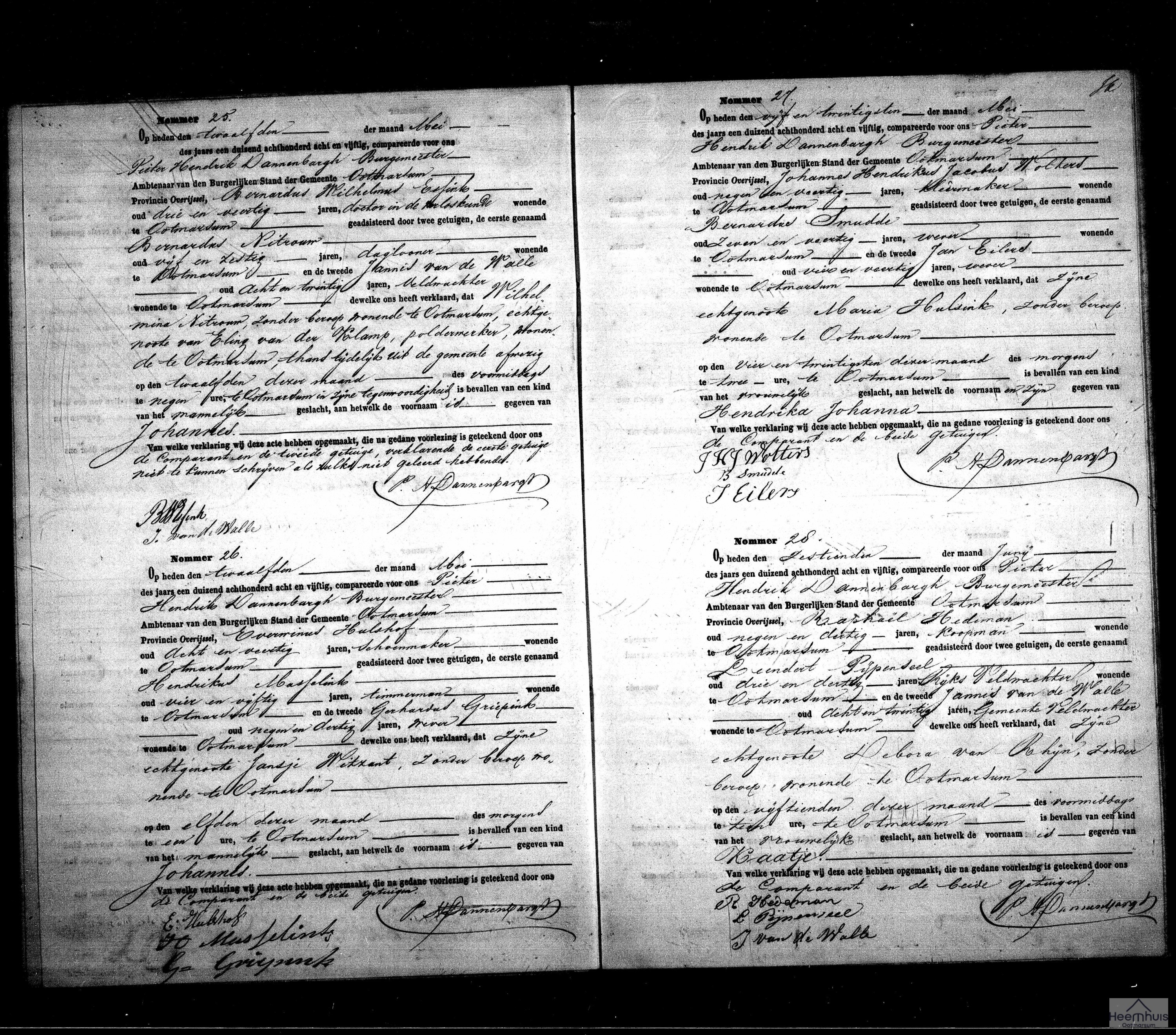 Geboorteakte van Hendrika Johanna Wolters