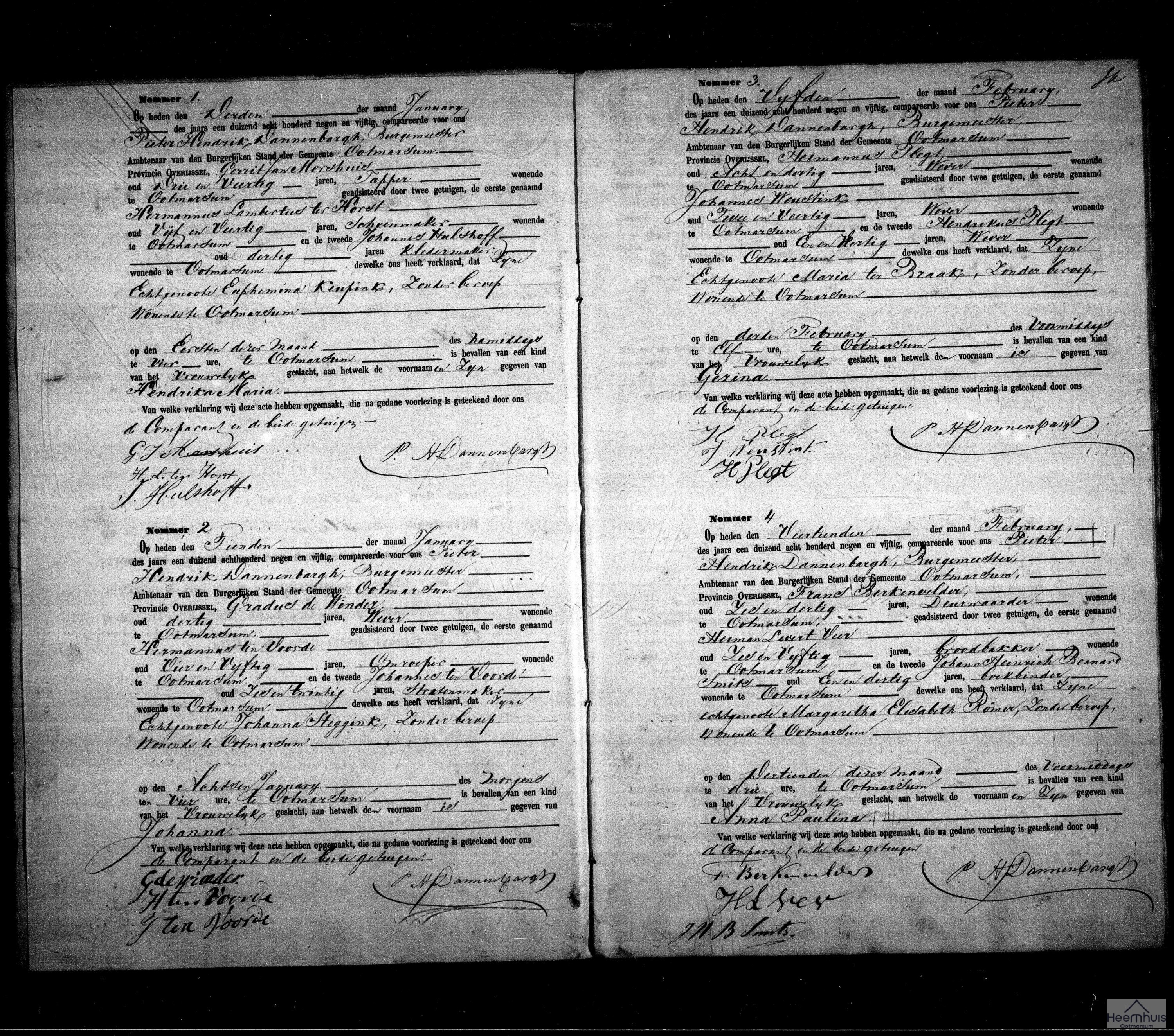 Geboorteakte van Hendrika Maria Morshuis Geboorteakte van Hendrika Maria Morshuis