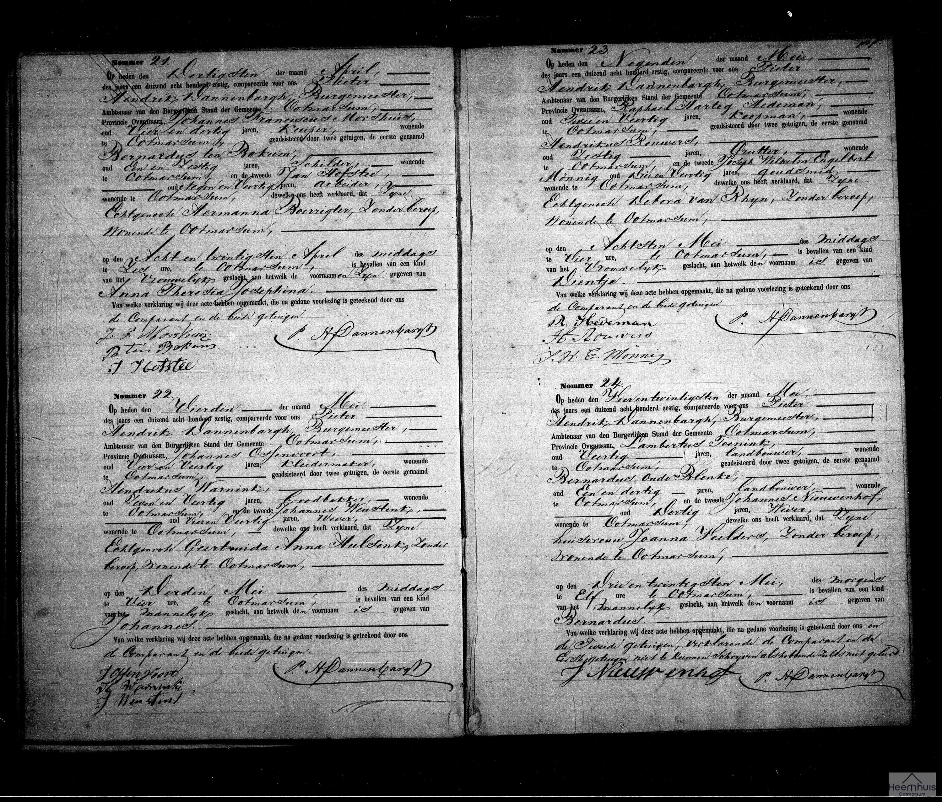 Geboorteakte van Anna Theresia Josephina Morshuis