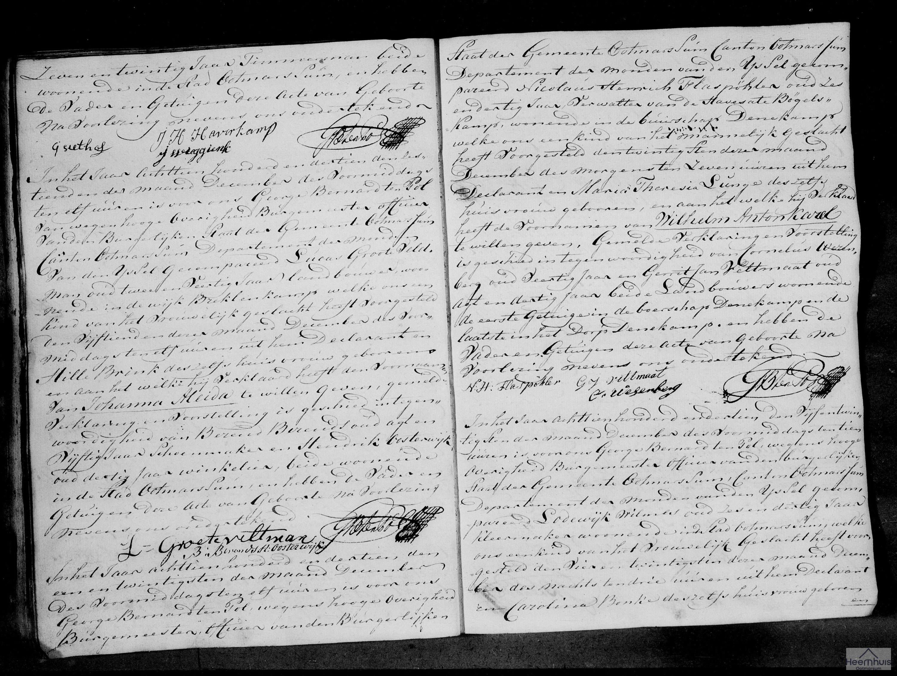 Geboorteakte van Wilhelm Anton Karel Flaspöhler
