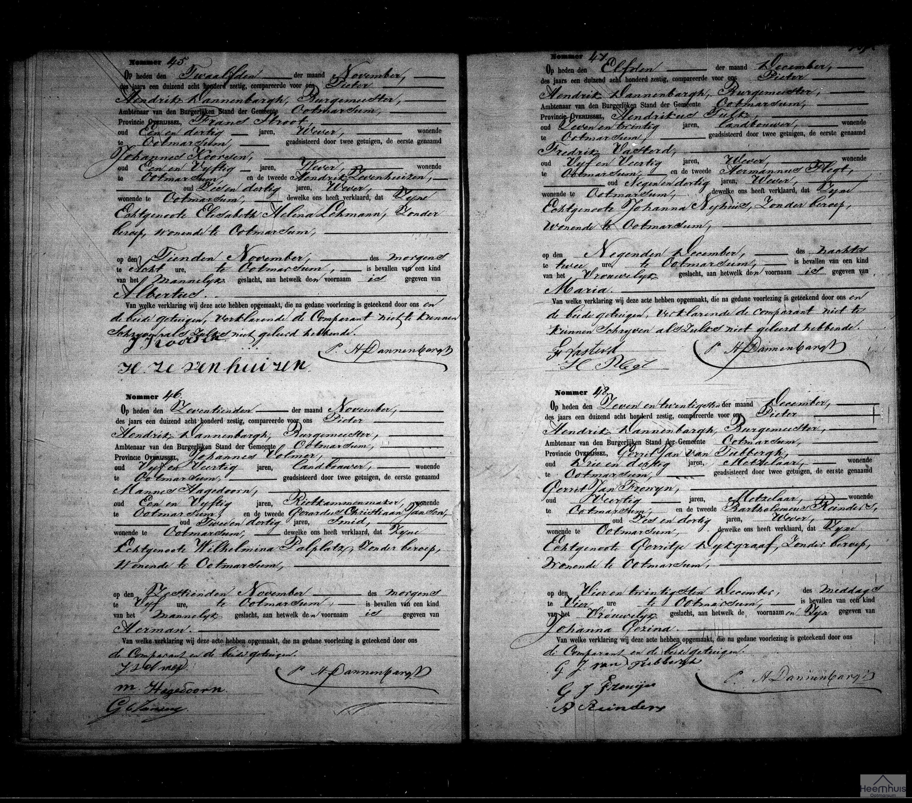 Geboorteakte van Albertus Stroot