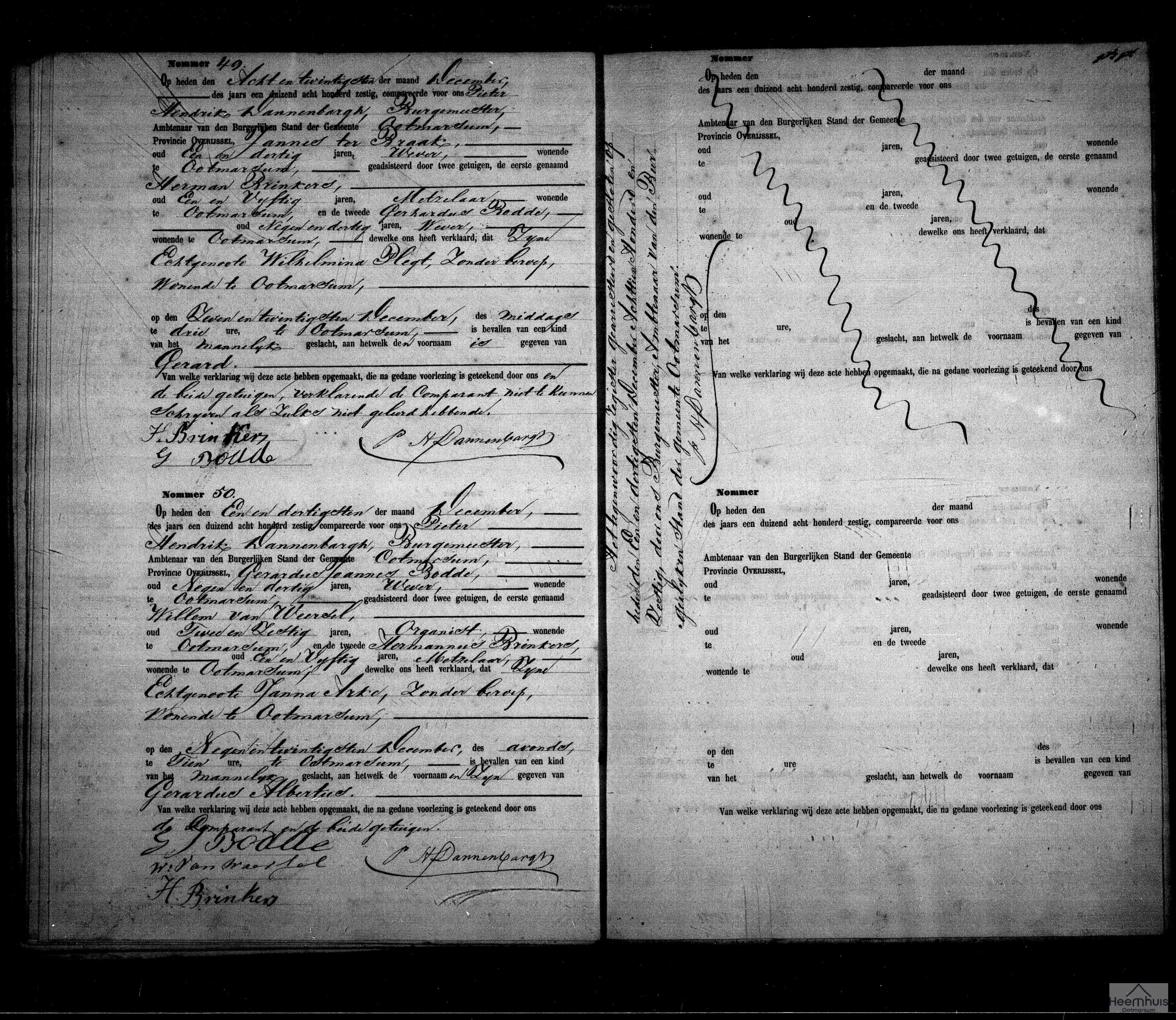 Geboorteakte van Gerardus Albertus Bodde