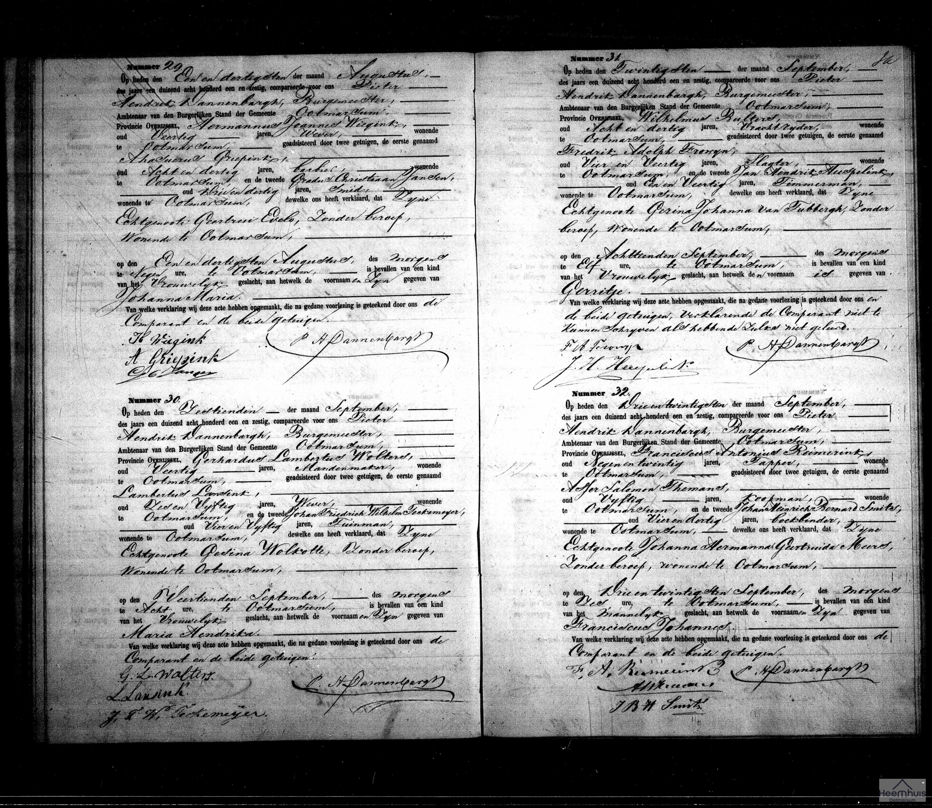 Geboorteakte van Gerritje Bulters