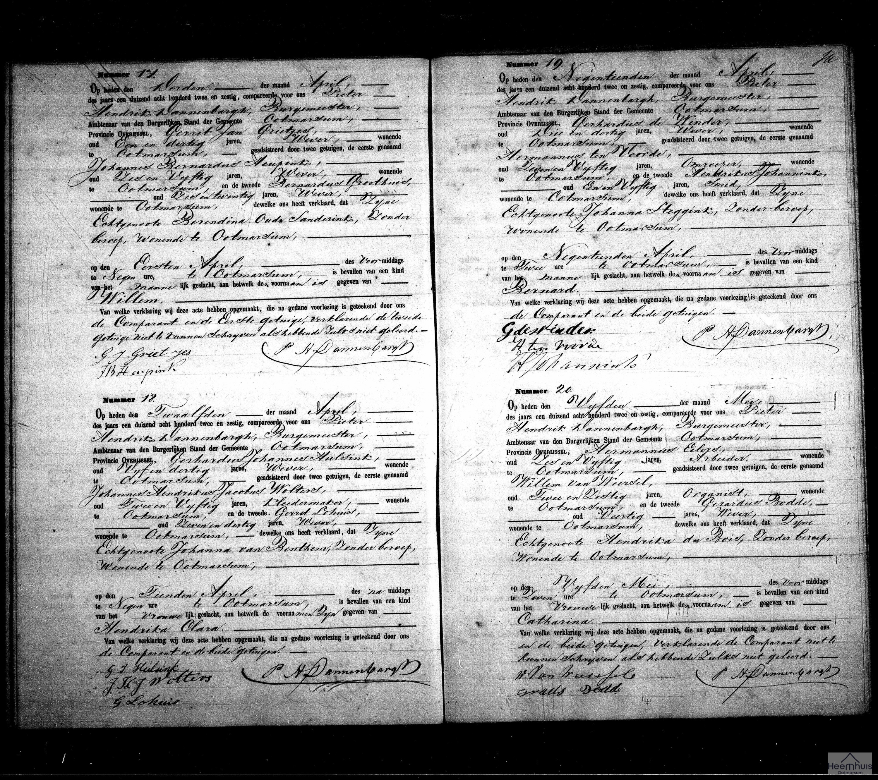 Geboorteakte van Bernard de Winder