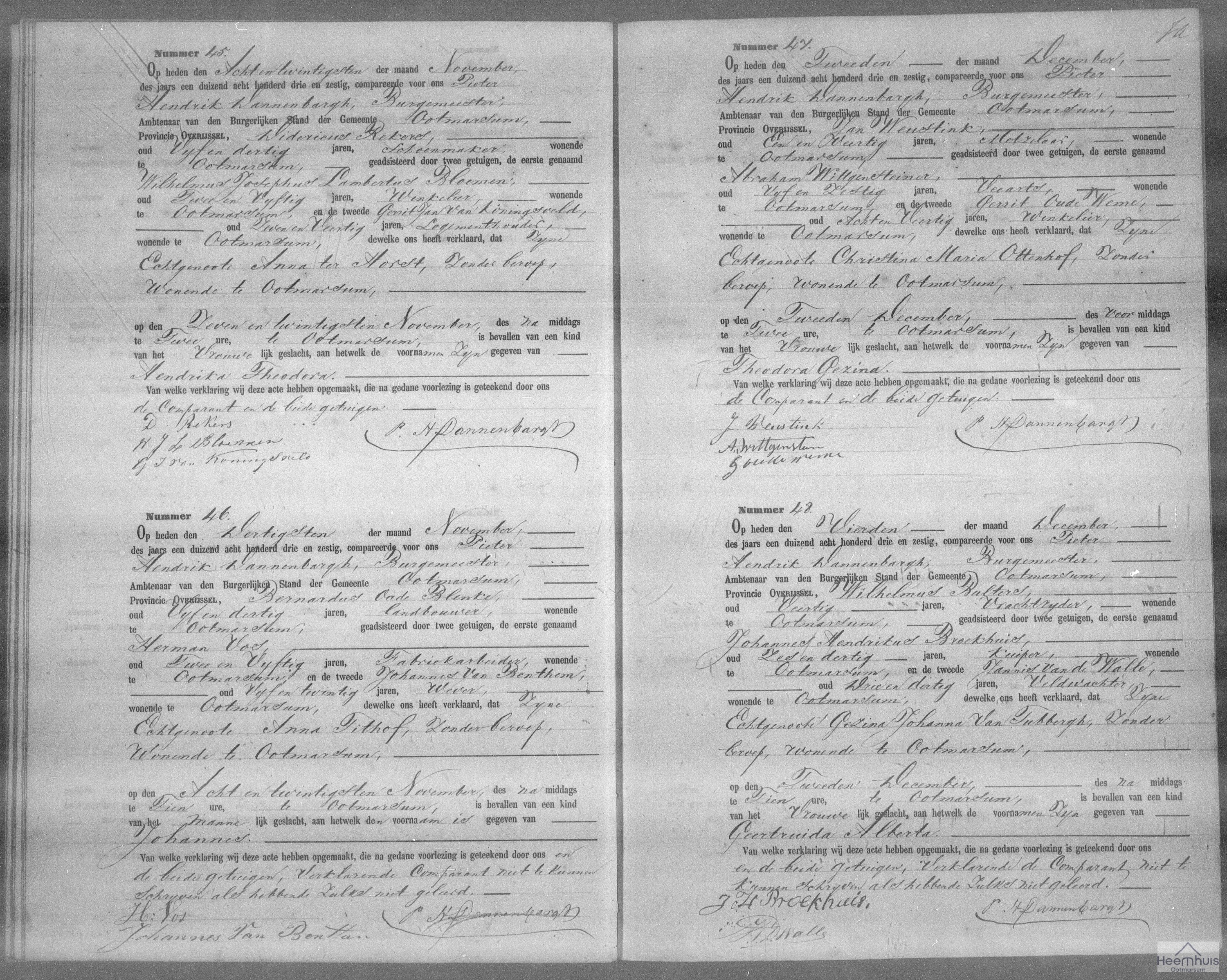 Geboorteakte van Johannes Oude Blenke Geboorteakte van Johannes Oude Blenke