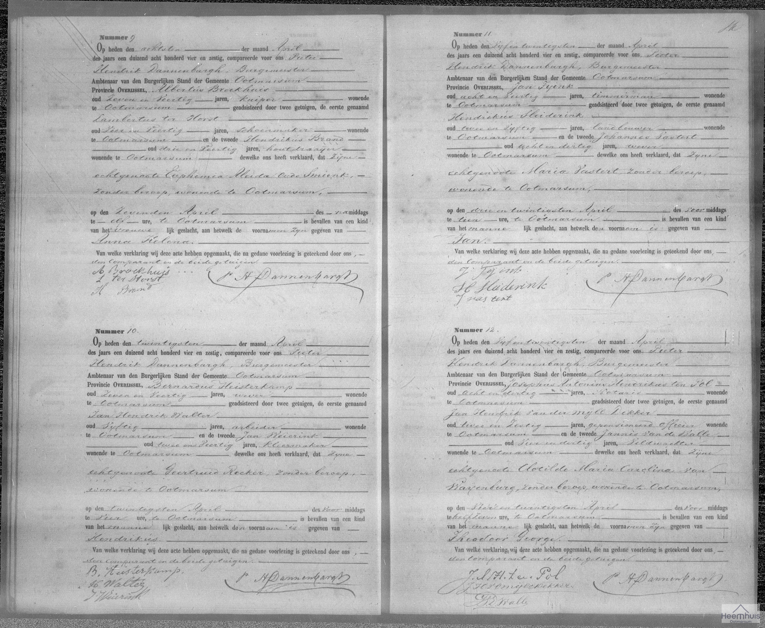 Geboorteakte van Jan Tijink Geboorteakte van Jan Tijink