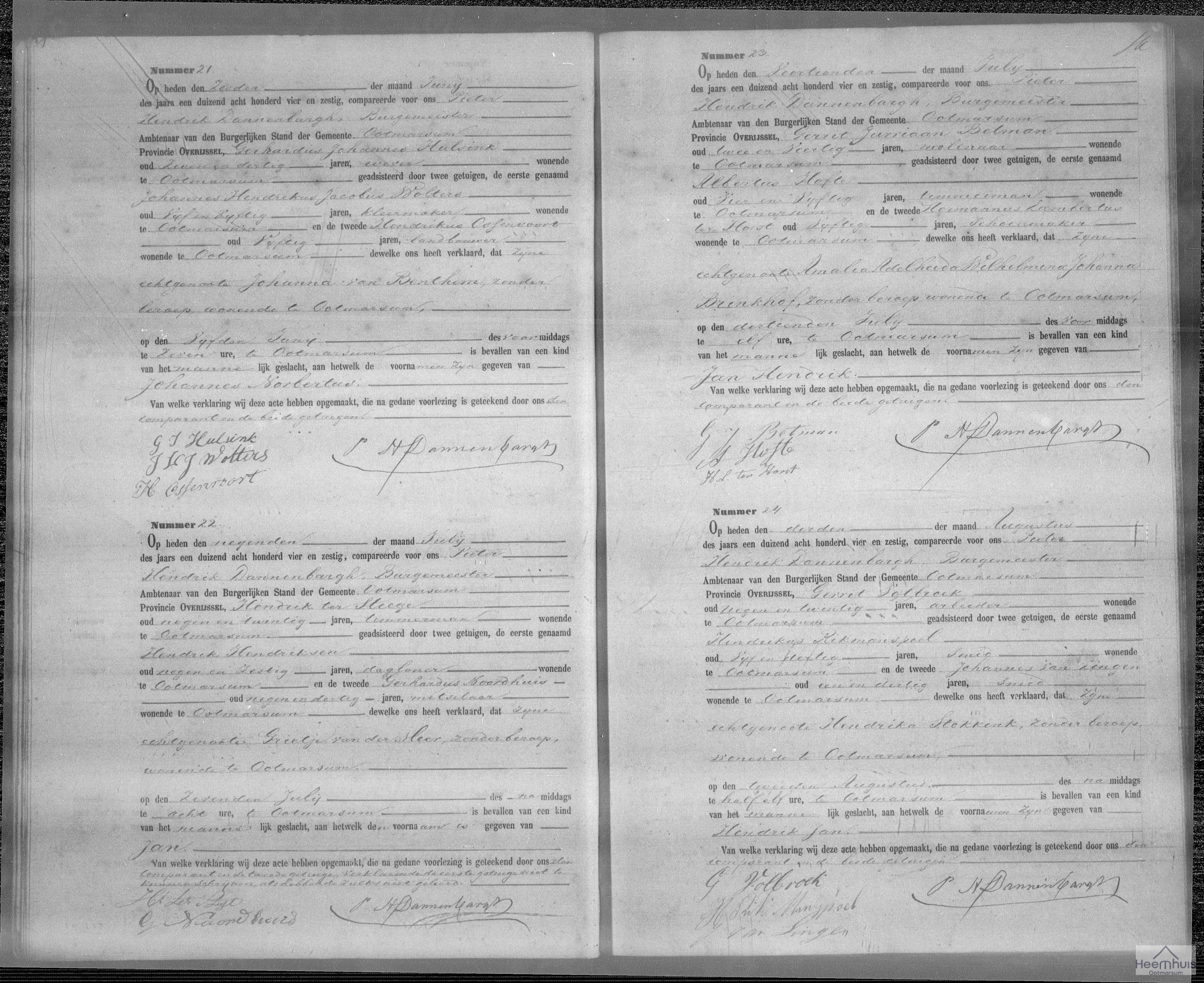 Geboorteakte van Johannes Norbertus Hulsink Geboorteakte van Johannes Norbertus Hulsink