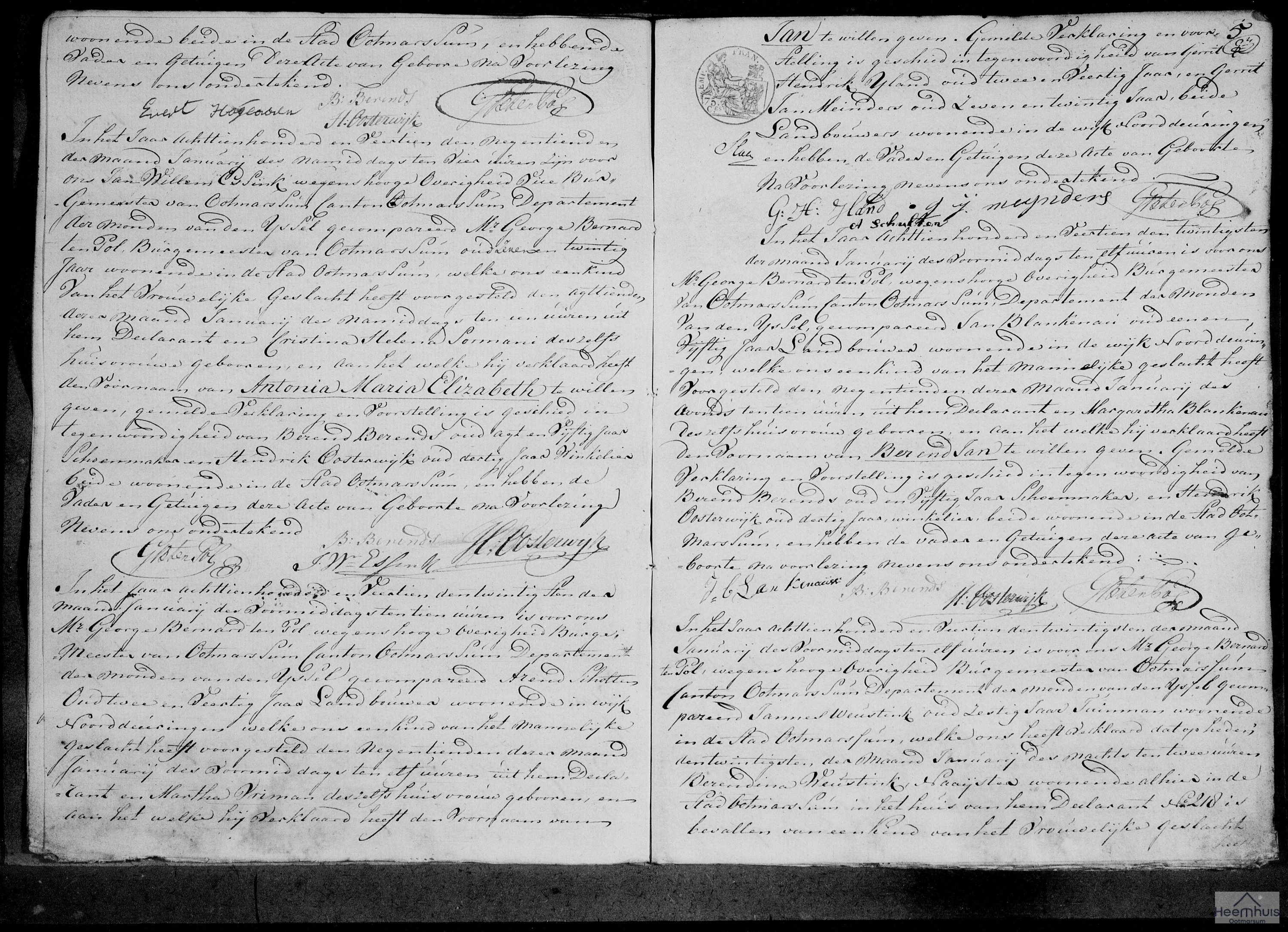Geboorteakte van Adolphina  Steggink