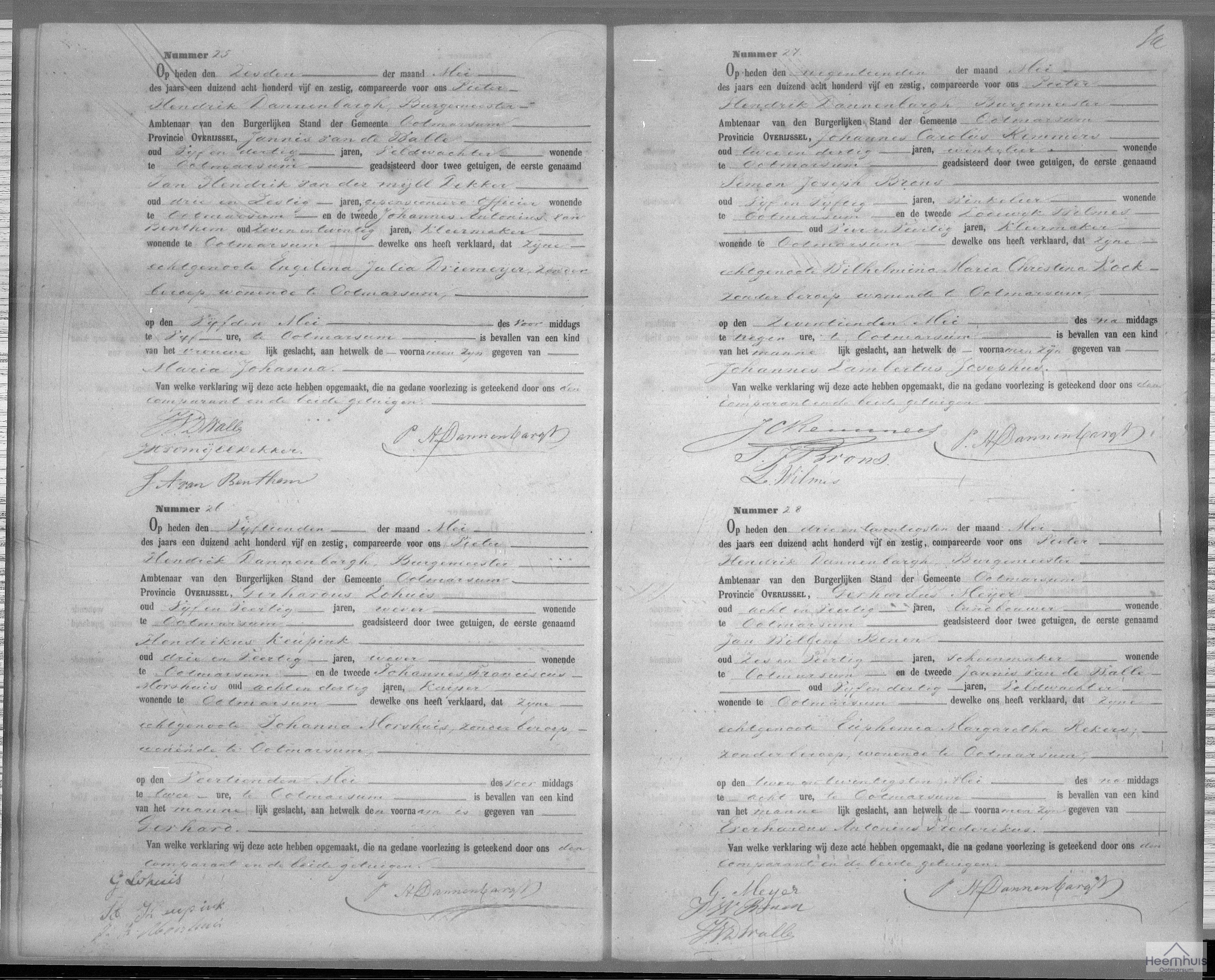 Geboorteakte van Everhardus Antonius Frederikus Meijer