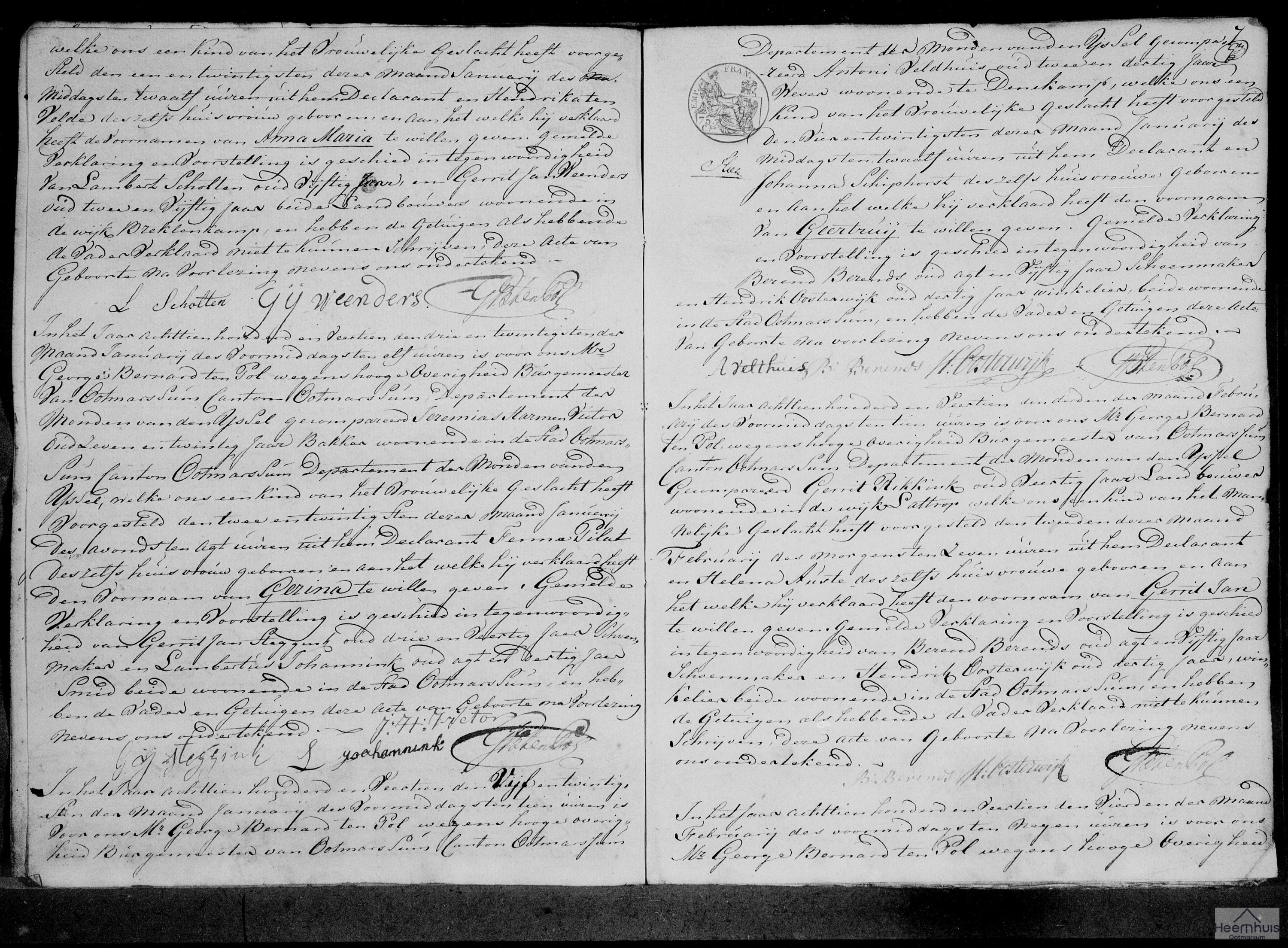 Geboorteakte van Gezina Victor