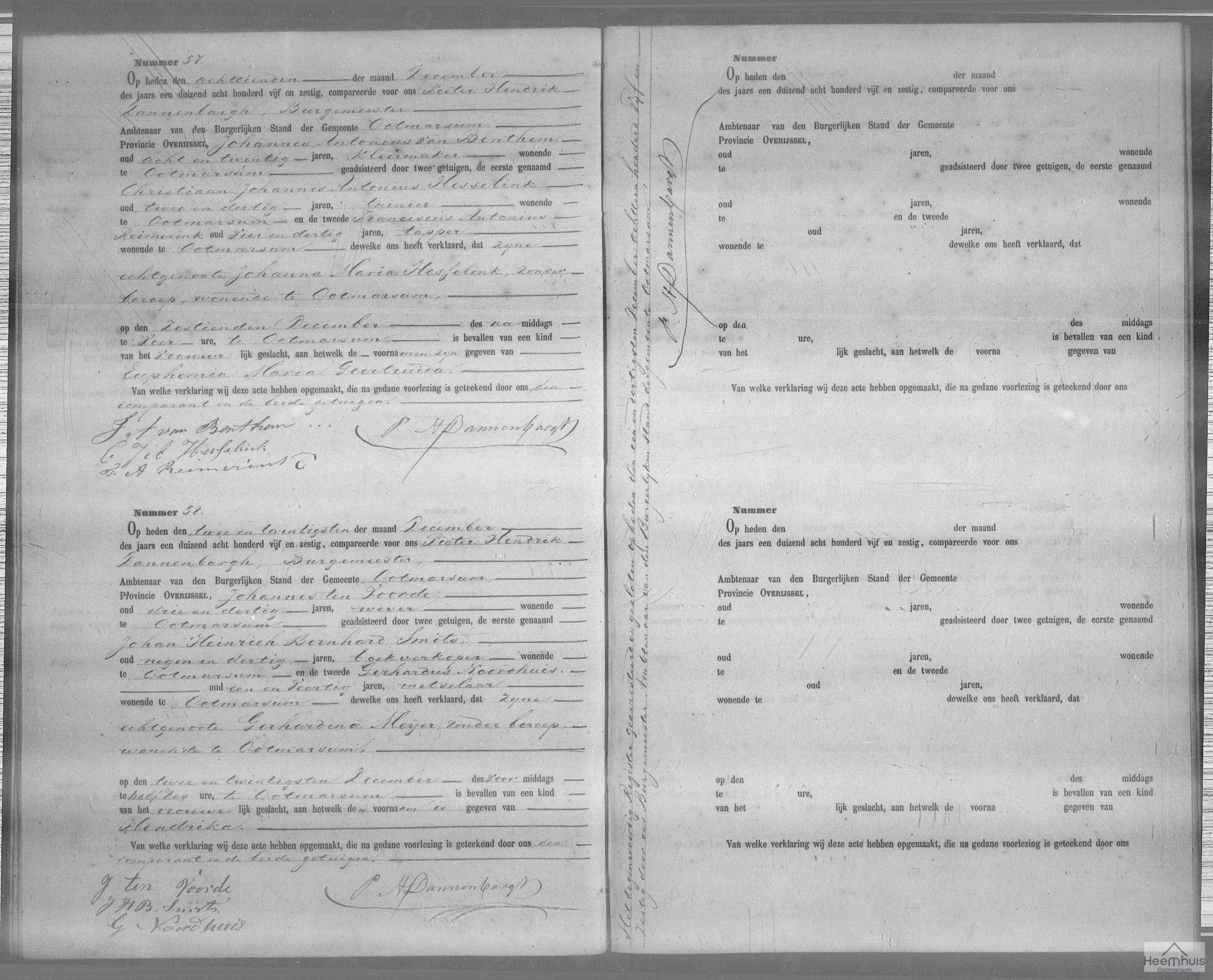 Geboorteakte van Hendrika ten Voorde