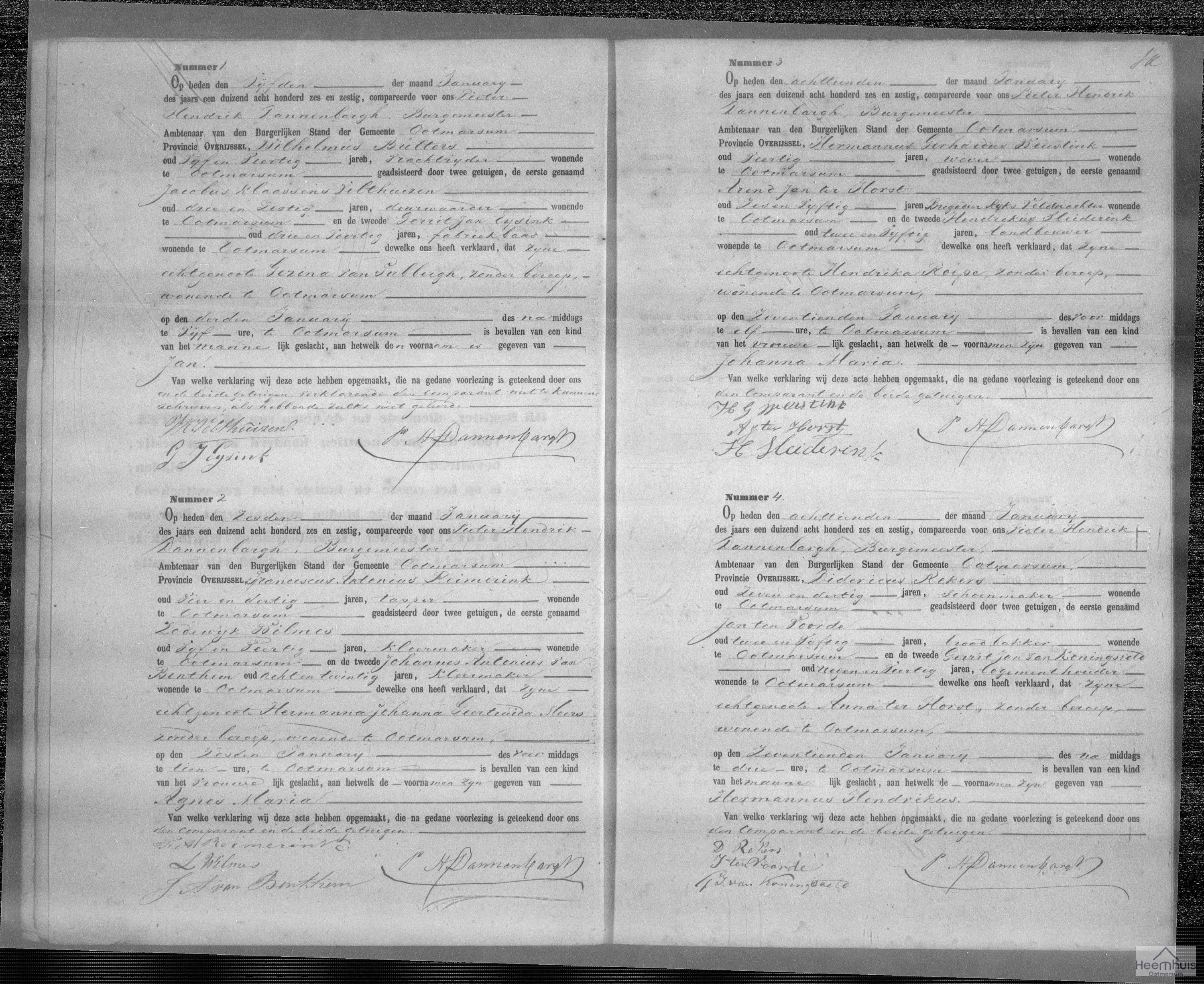 Geboorteakte van Johanna Maria Weustink