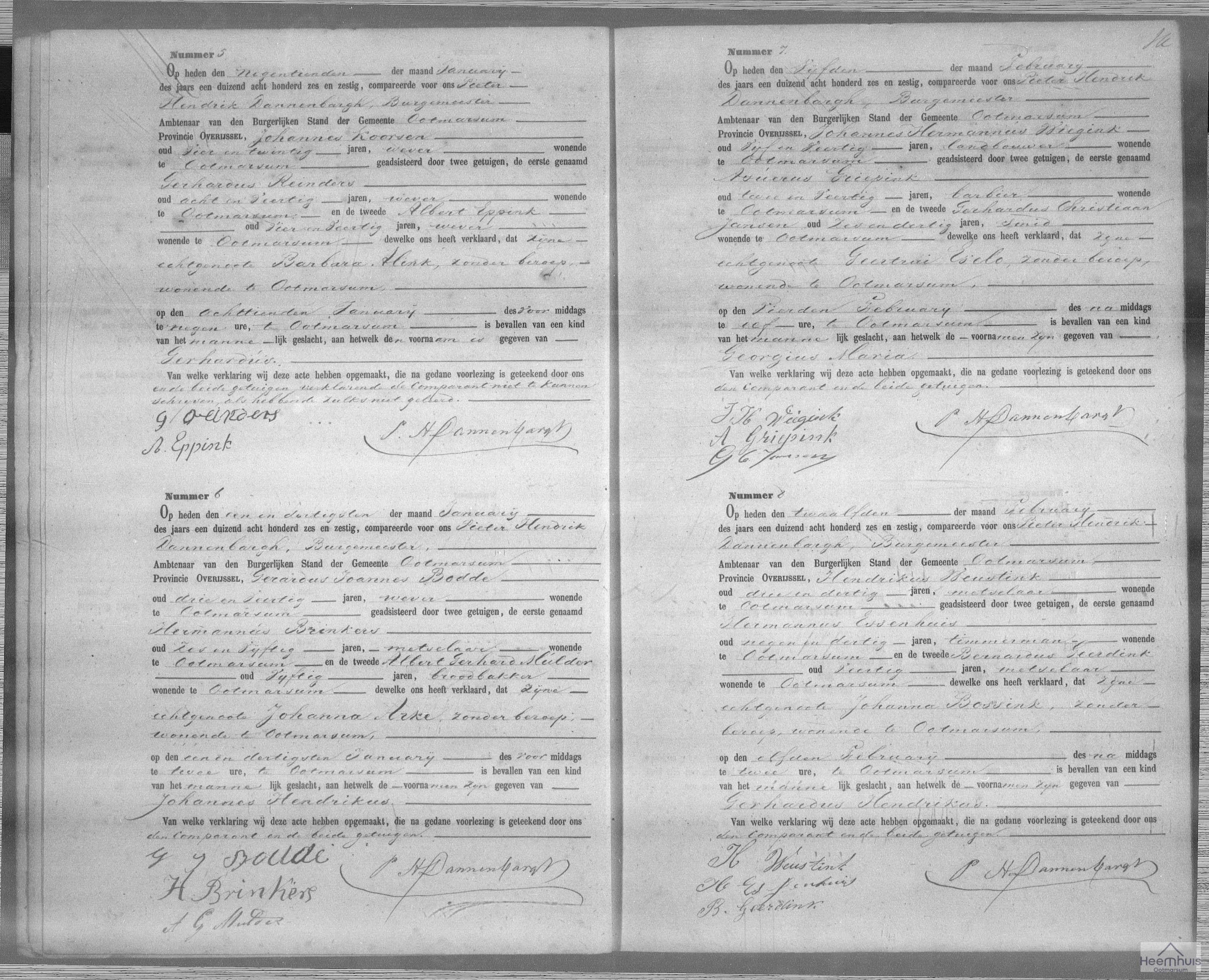 Geboorteakte van Gerhardus Hendrikus Weustink Geboorteakte van Gerhardus Hendrikus Weustink