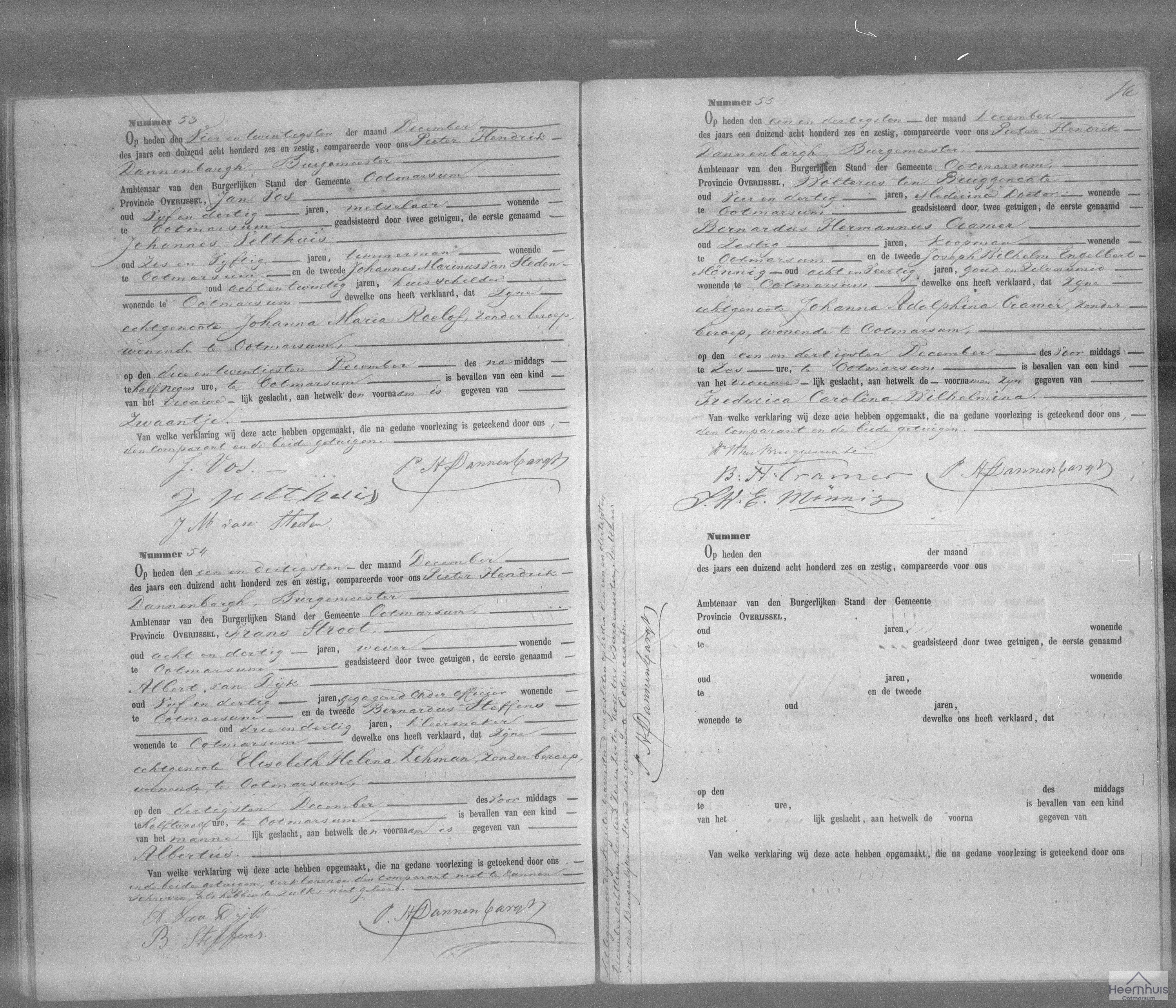 Geboorteakte van Frederica Carolina Wilhelmina ten Bruggencate