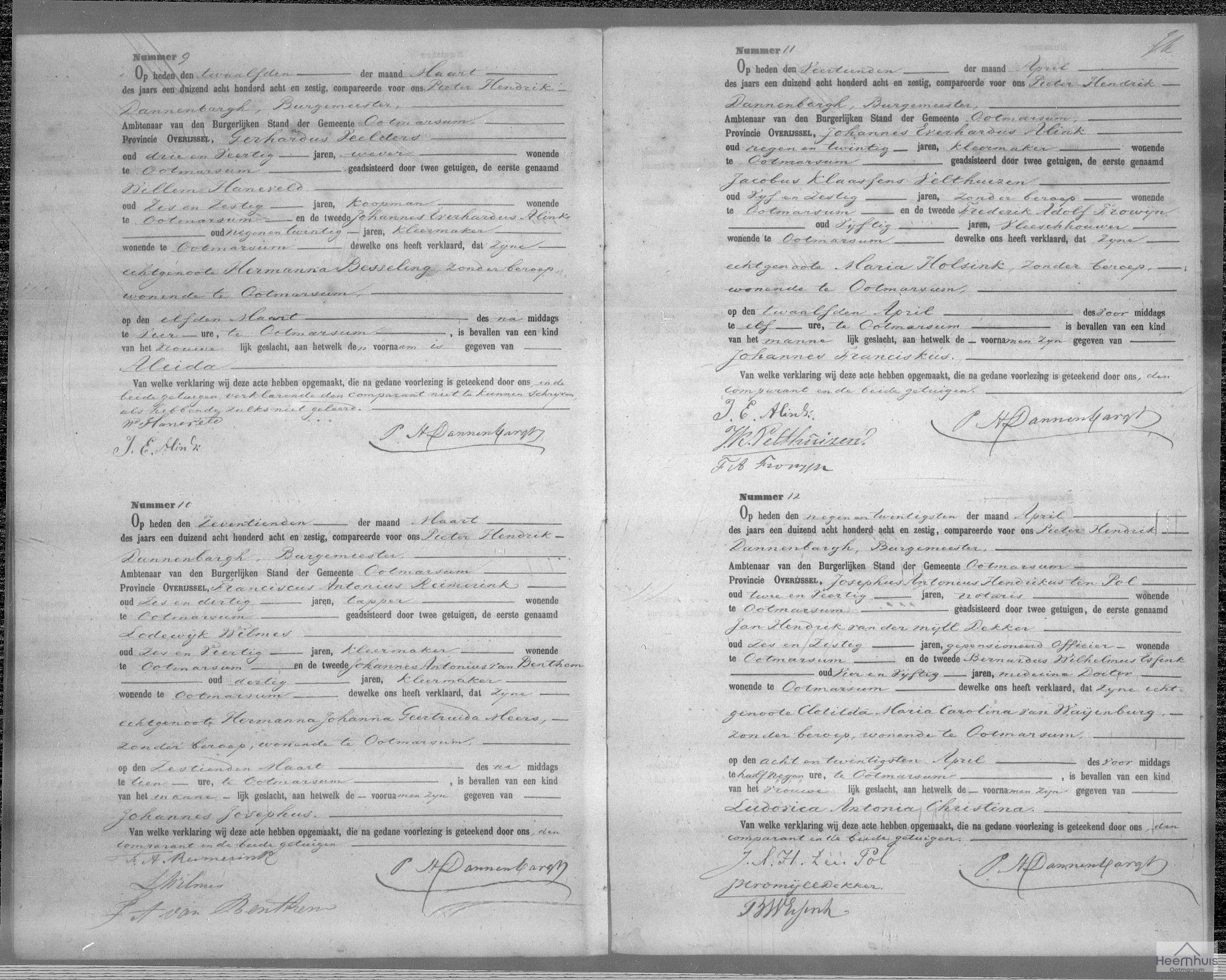 Geboorteakte van Johannes Franciskus Alink Geboorteakte van Johannes Franciskus Alink