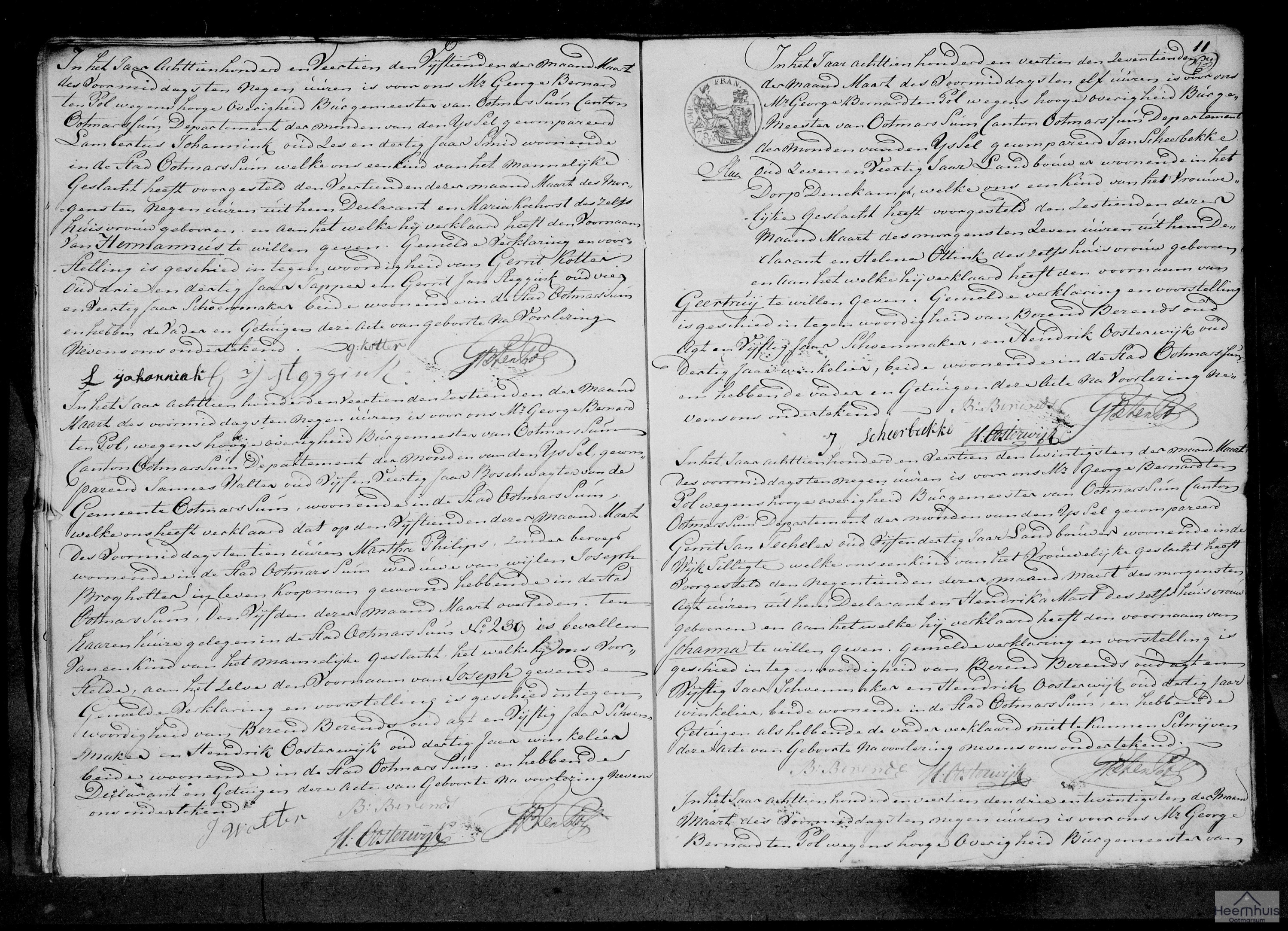 Geboorteakte van Hermannus Johannink