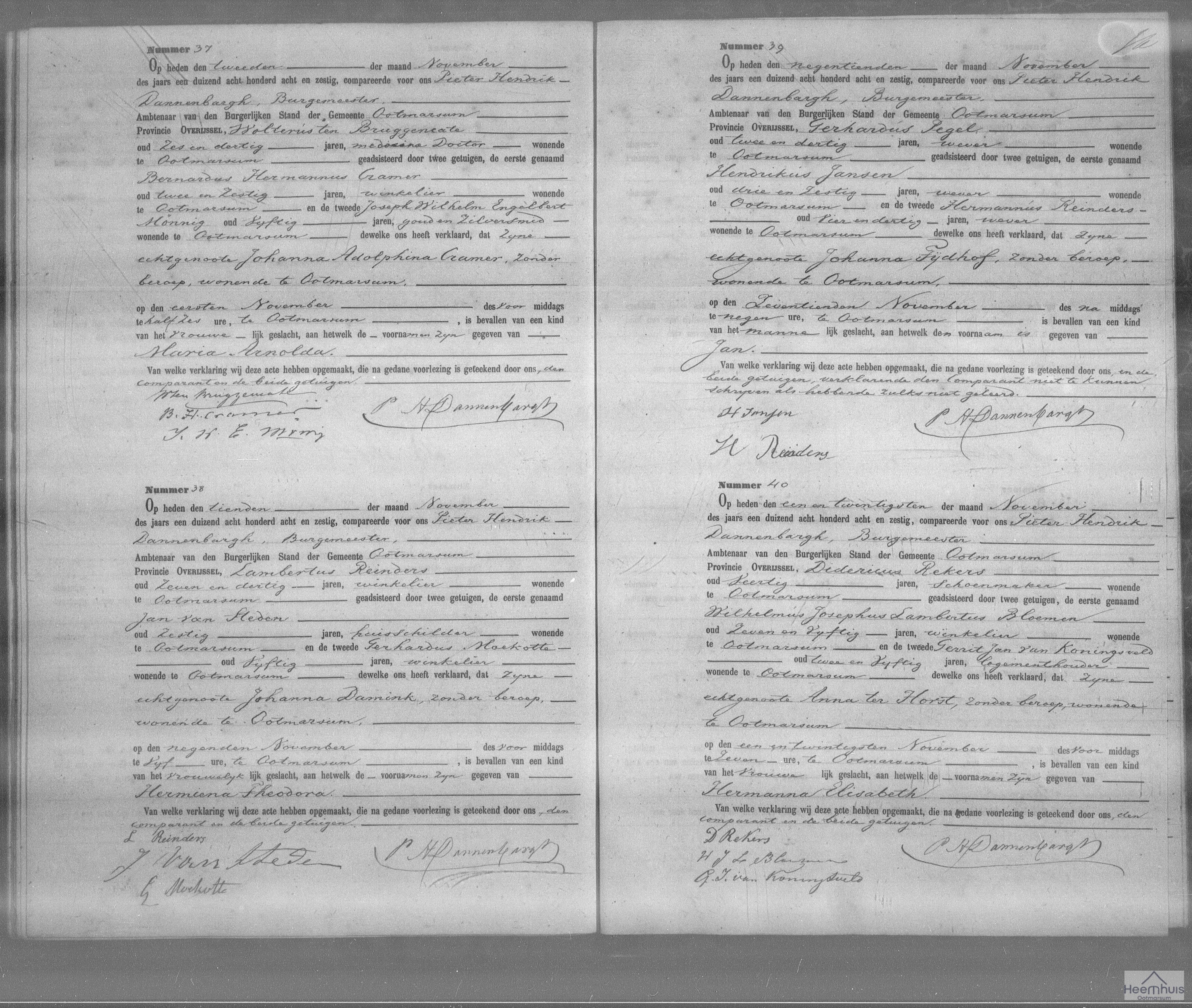 Geboorteakte van Hermanna Elisabeth Rekers Geboorteakte van Hermanna Elisabeth Rekers