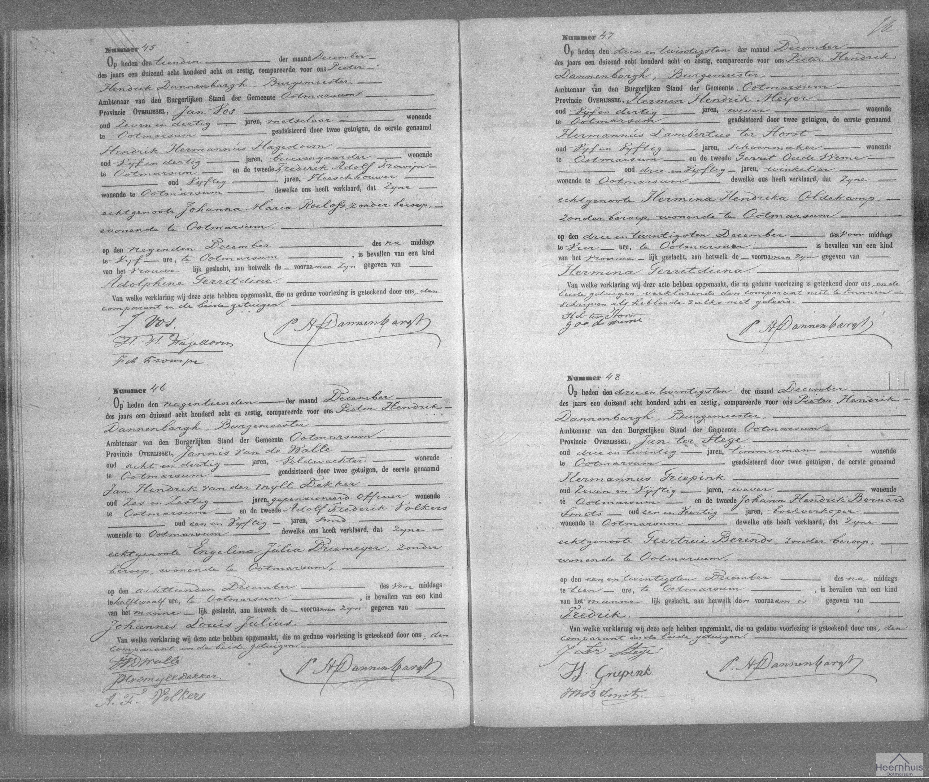 Geboorteakte van Hermina Gerritdiena Meijer