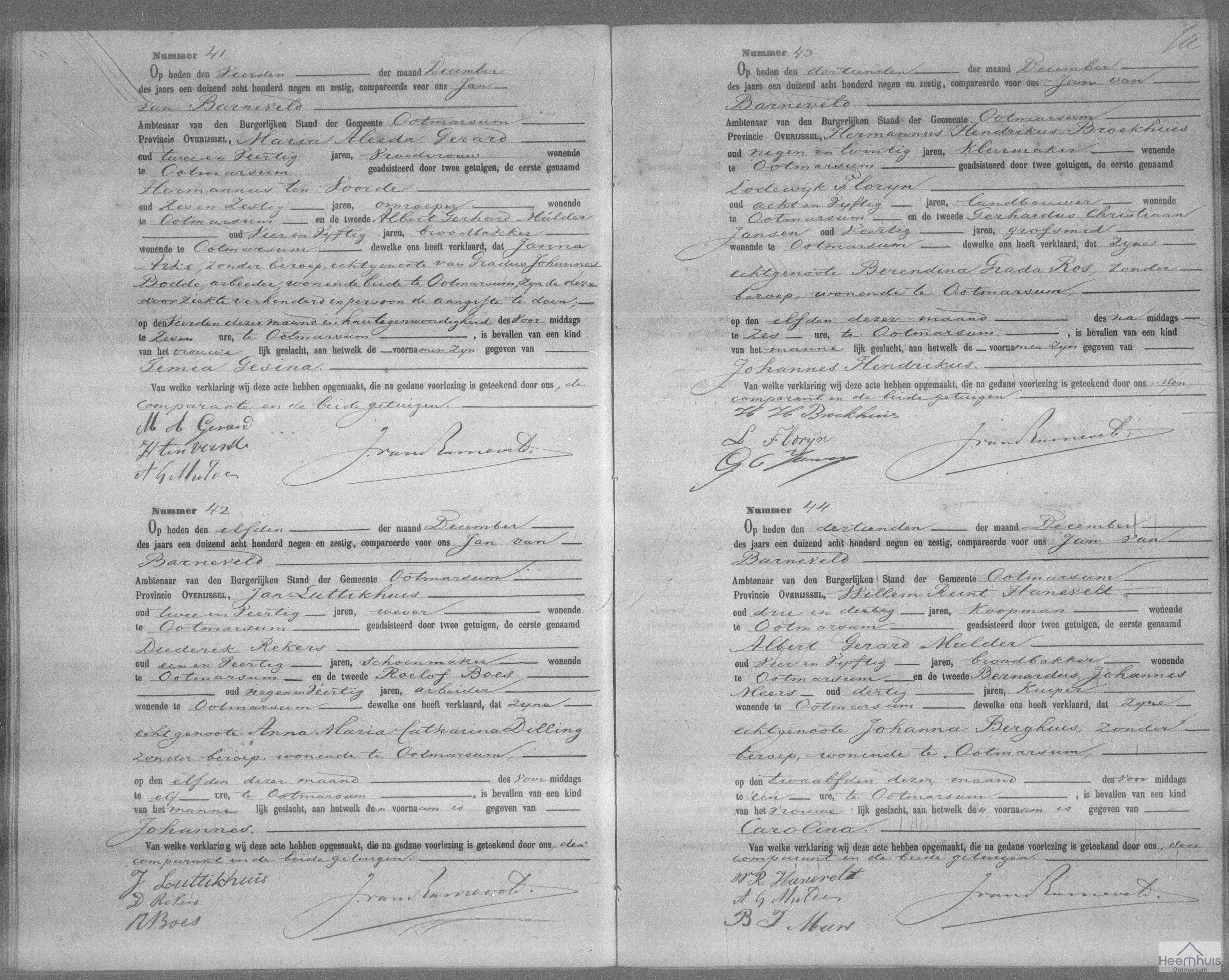 Geboorteakte van Femia Gesina Bodde Geboorteakte van Femia Gesina Bodde