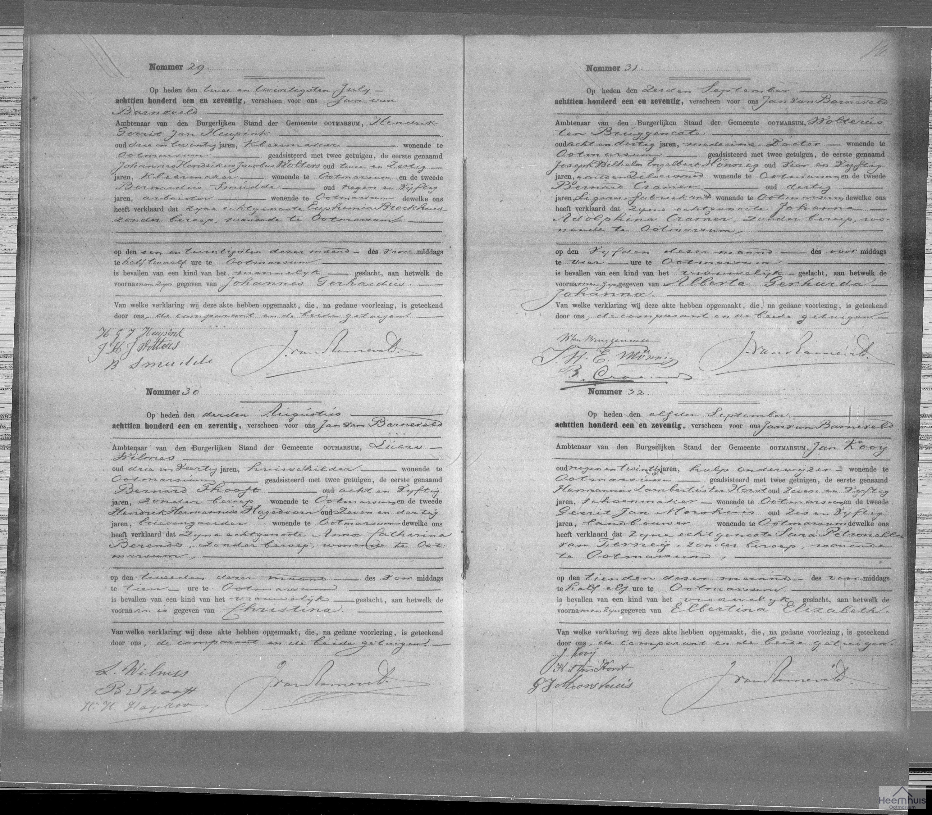 Geboorteakte van Elbertina Elizabeth Kooij Geboorteakte van Elbertina Elizabeth Kooij