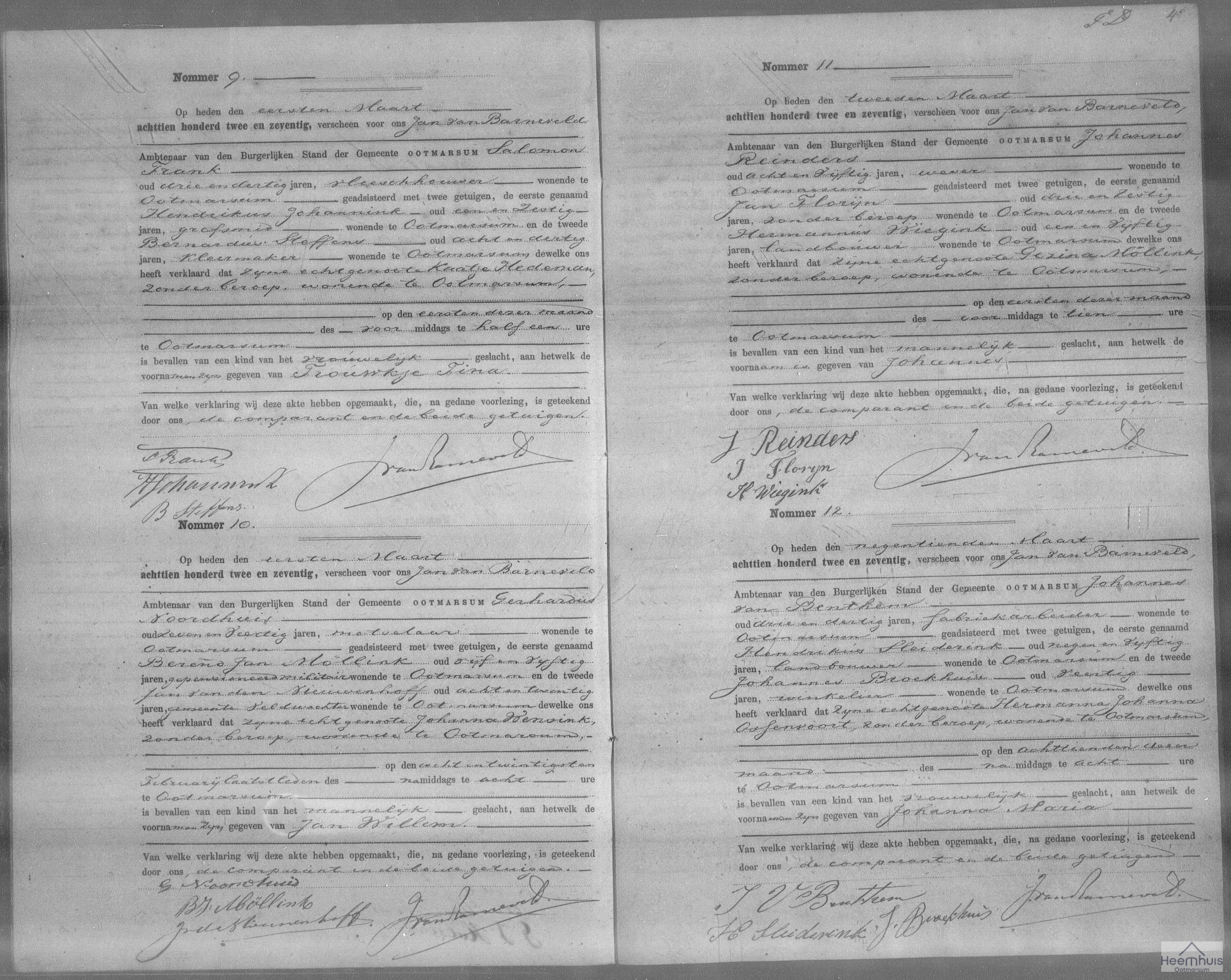 Geboorteakte van Johanna Maria van Benthem