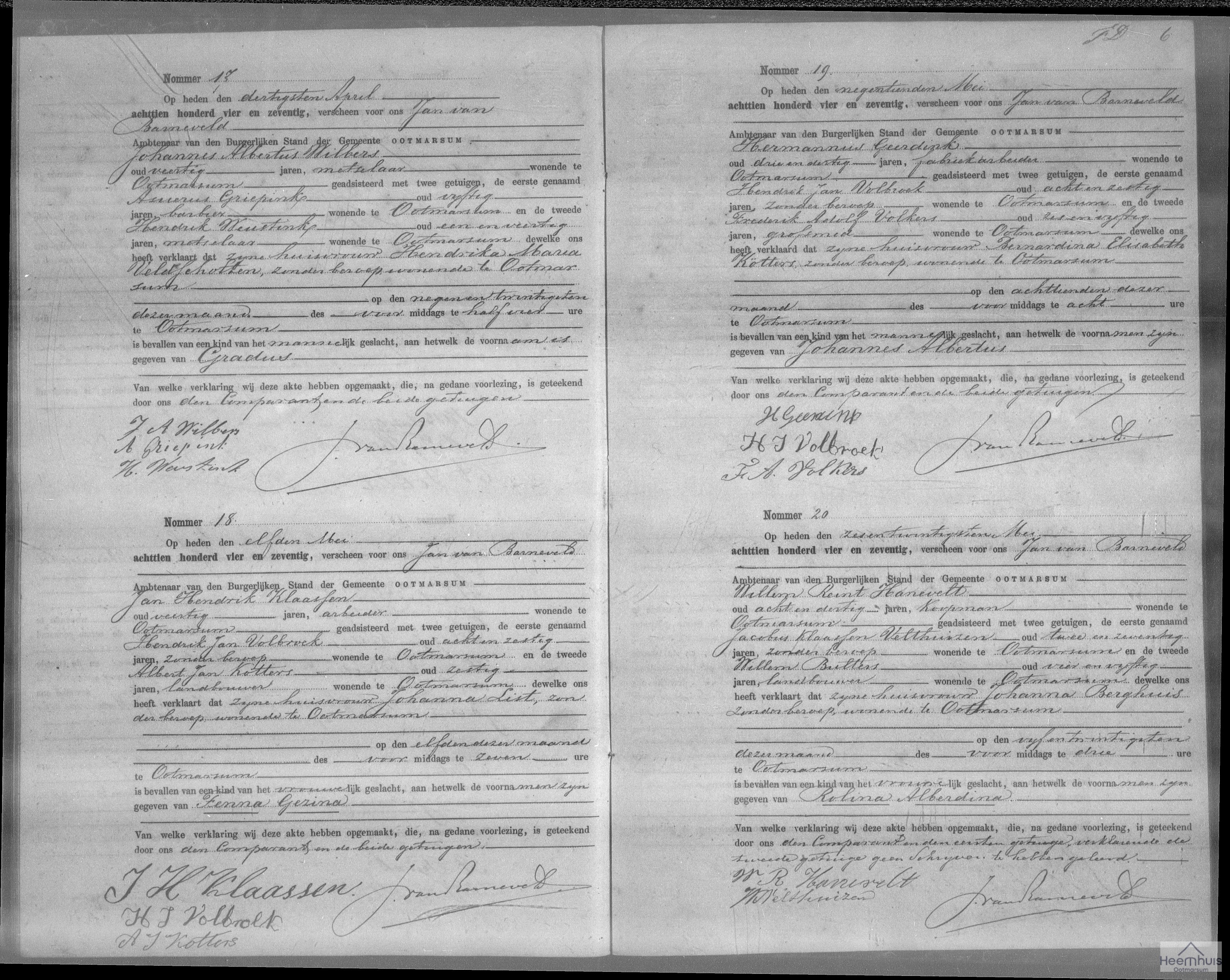 Geboorteakte van Gradus Wilbers Geboorteakte van Gradus Wilbers