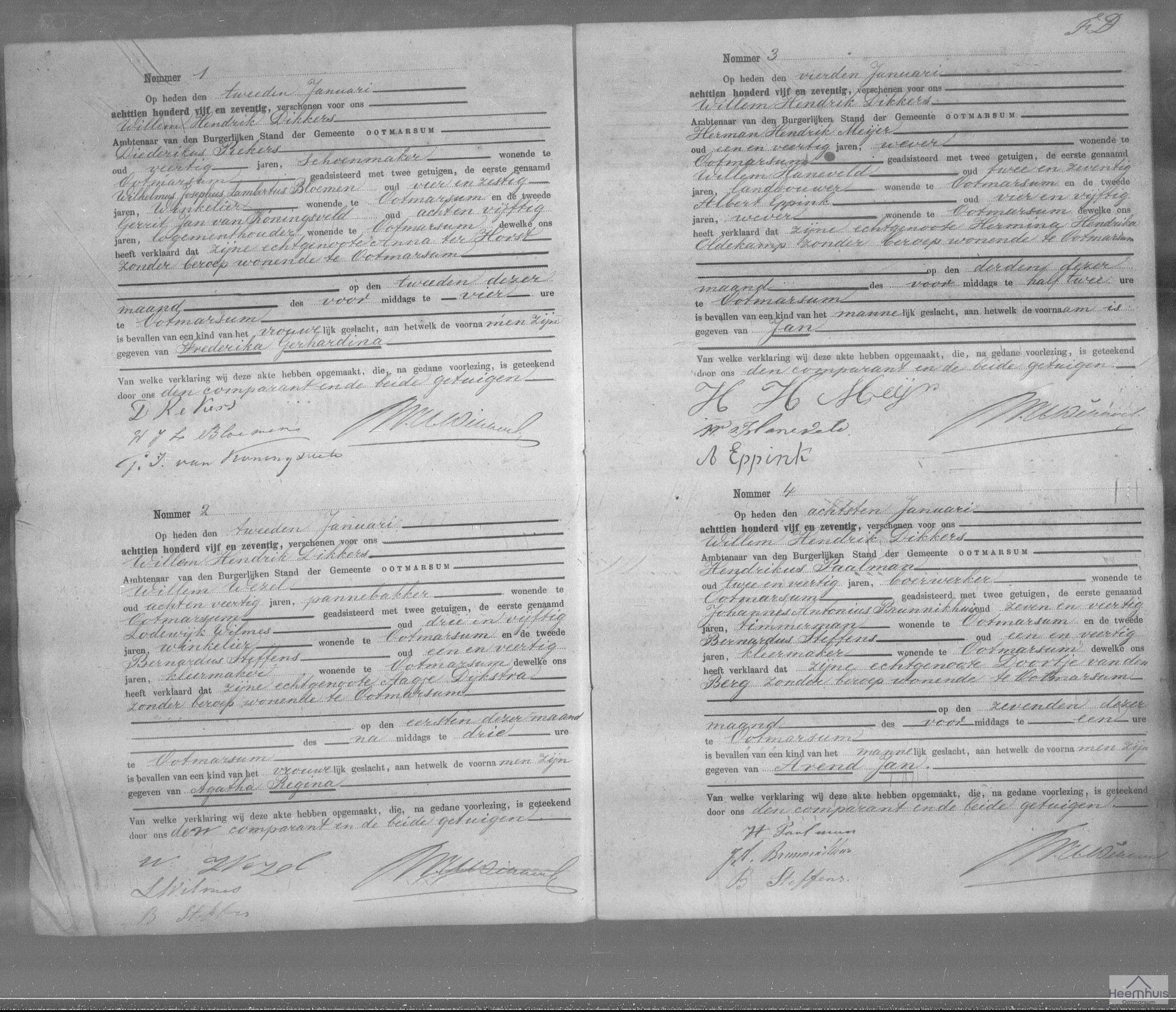 Geboorteakte van Frederika Gerhardina Rekers Geboorteakte van Frederika Gerhardina Rekers