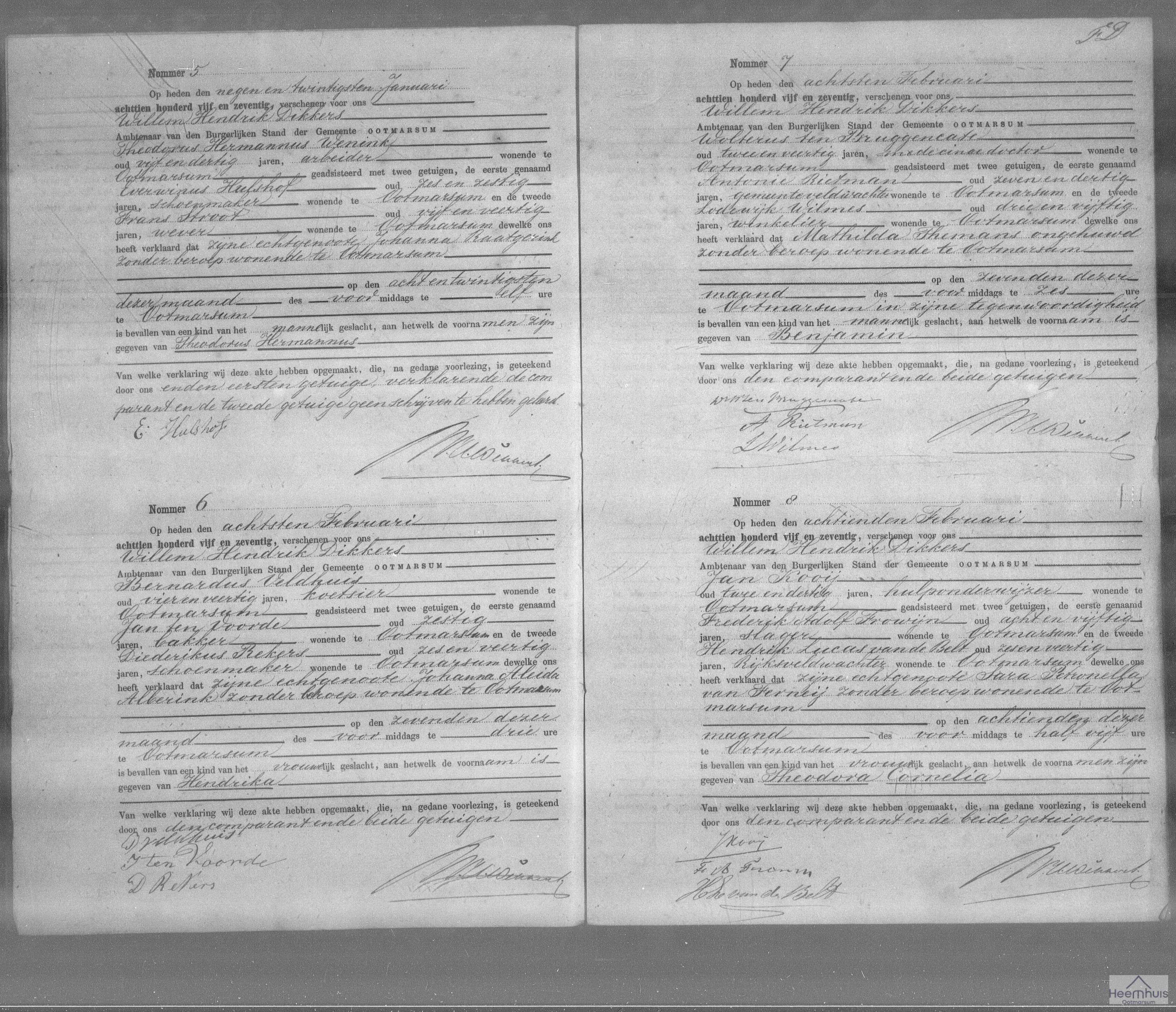 Geboorteakte van Theodora Cornelia Kooij Geboorteakte van Theodora Cornelia Kooij