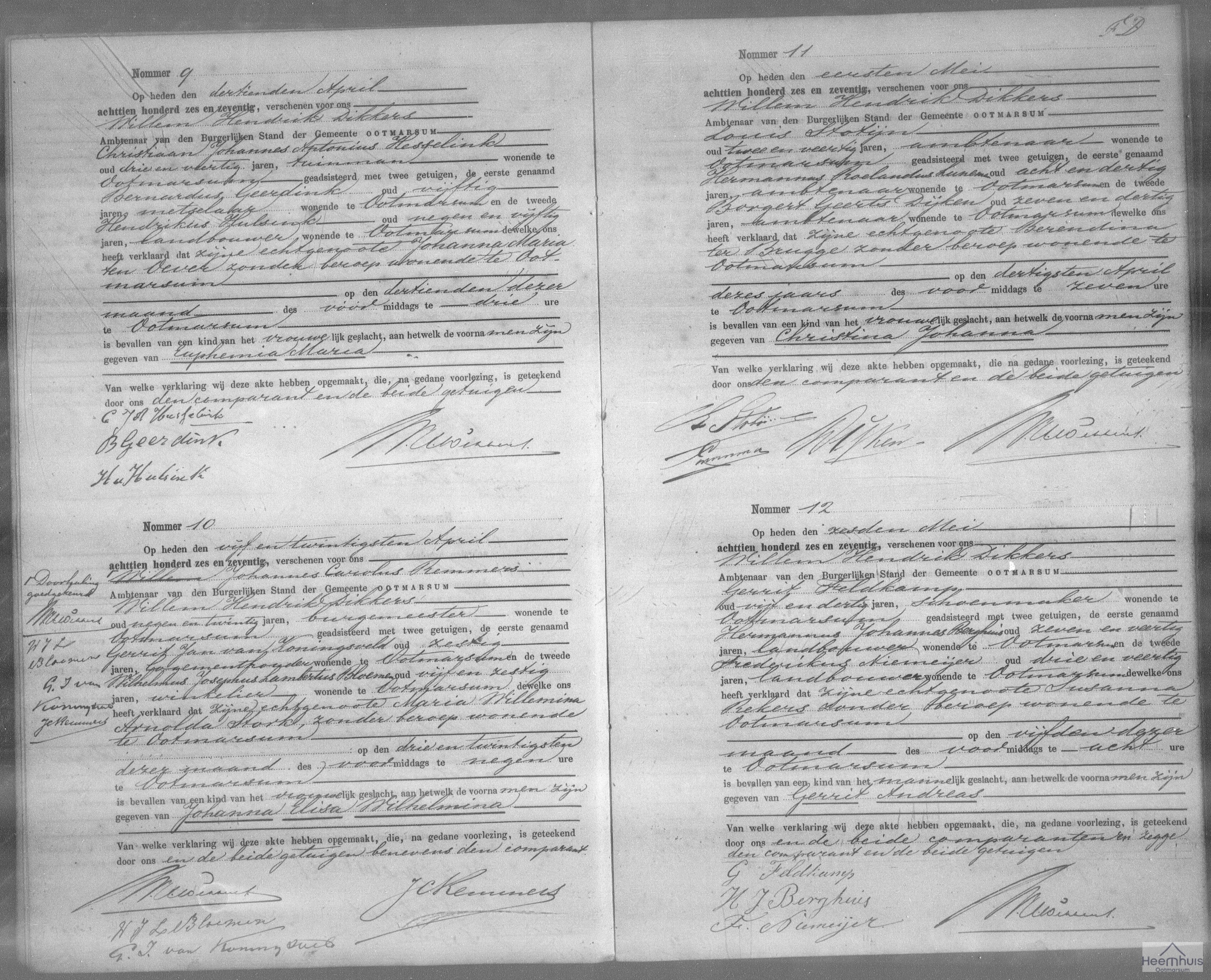 Geboorteakte van Euphemia Maria Hesselink Geboorteakte van Euphemia Maria Hesselink