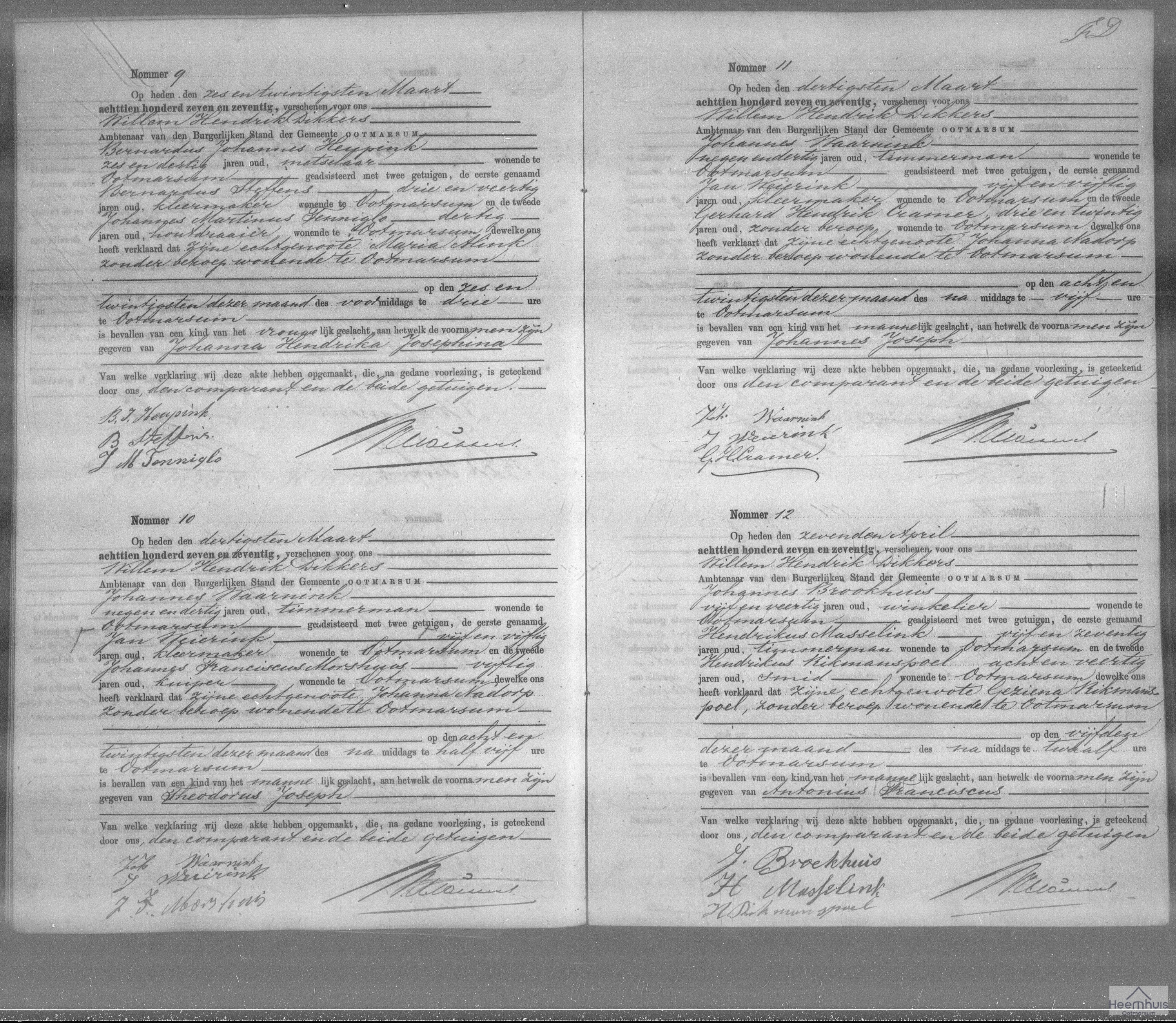Geboorteakte van Theodorus Joseph Waarnink Geboorteakte van Theodorus Joseph Waarnink