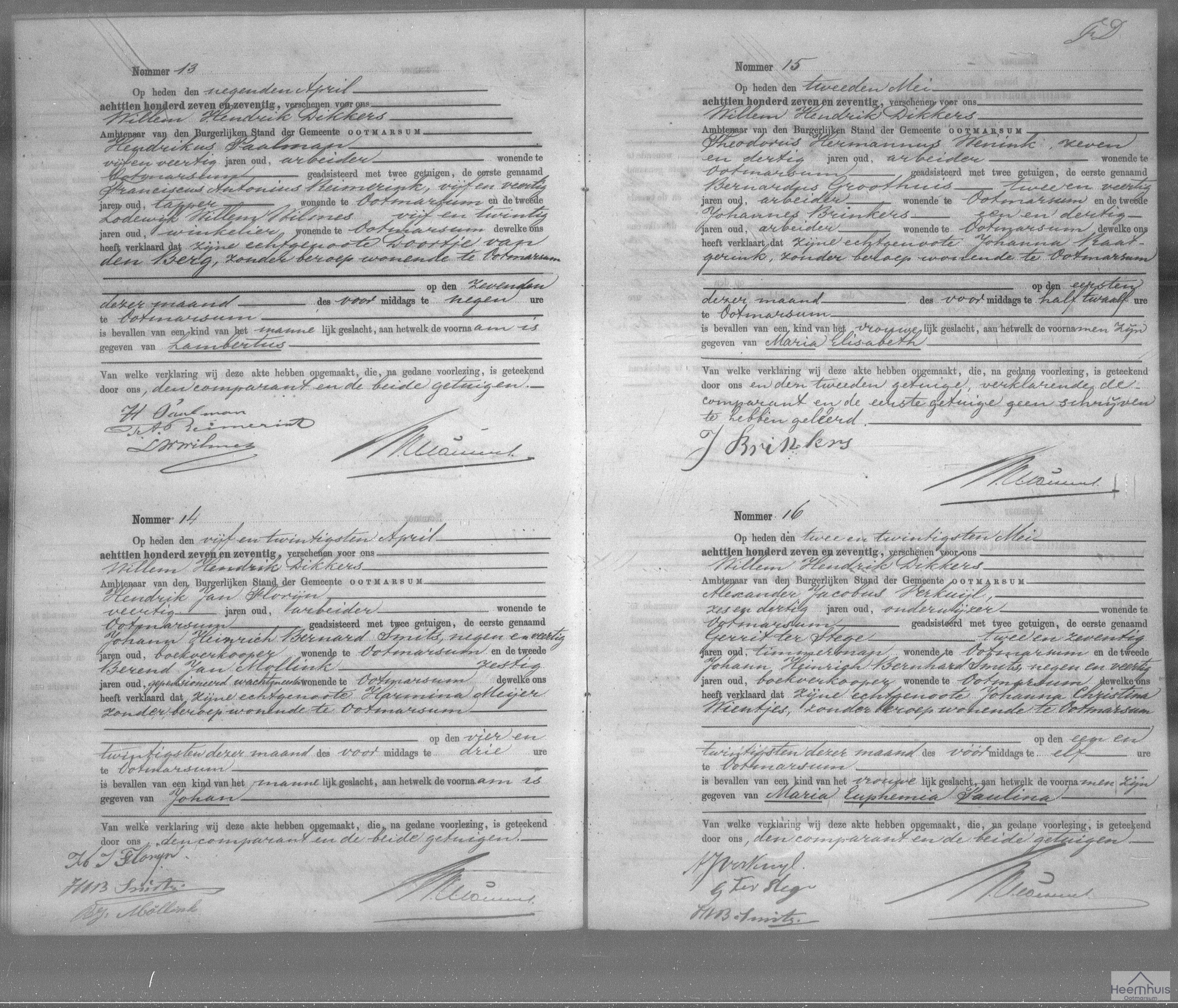 Geboorteakte van Maria Euphemia Paulina Verkuijl Geboorteakte van Maria Euphemia Paulina Verkuijl