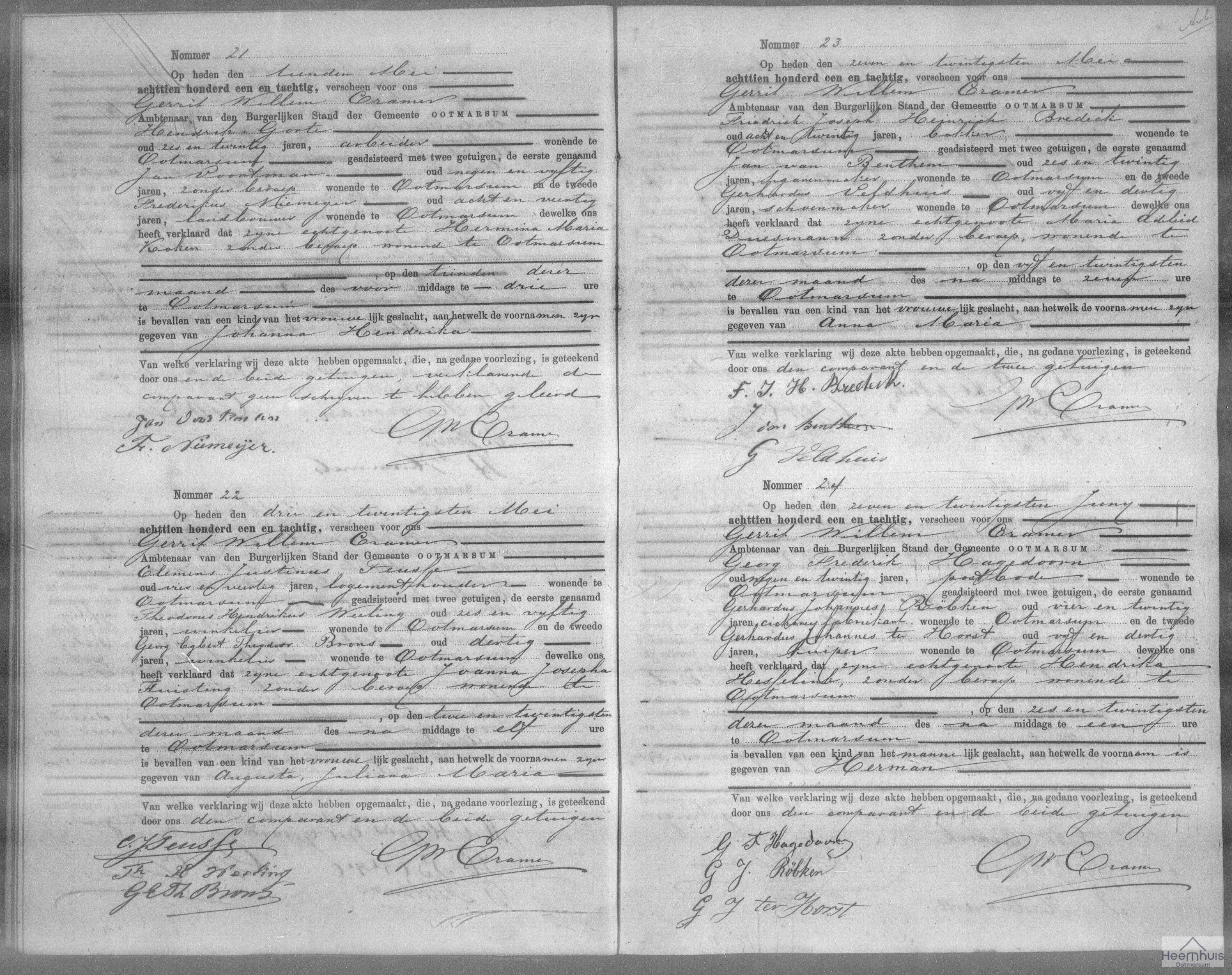 Geboorteakte van Johanna Hendrika Gorte Geboorteakte van Johanna Hendrika Gorte