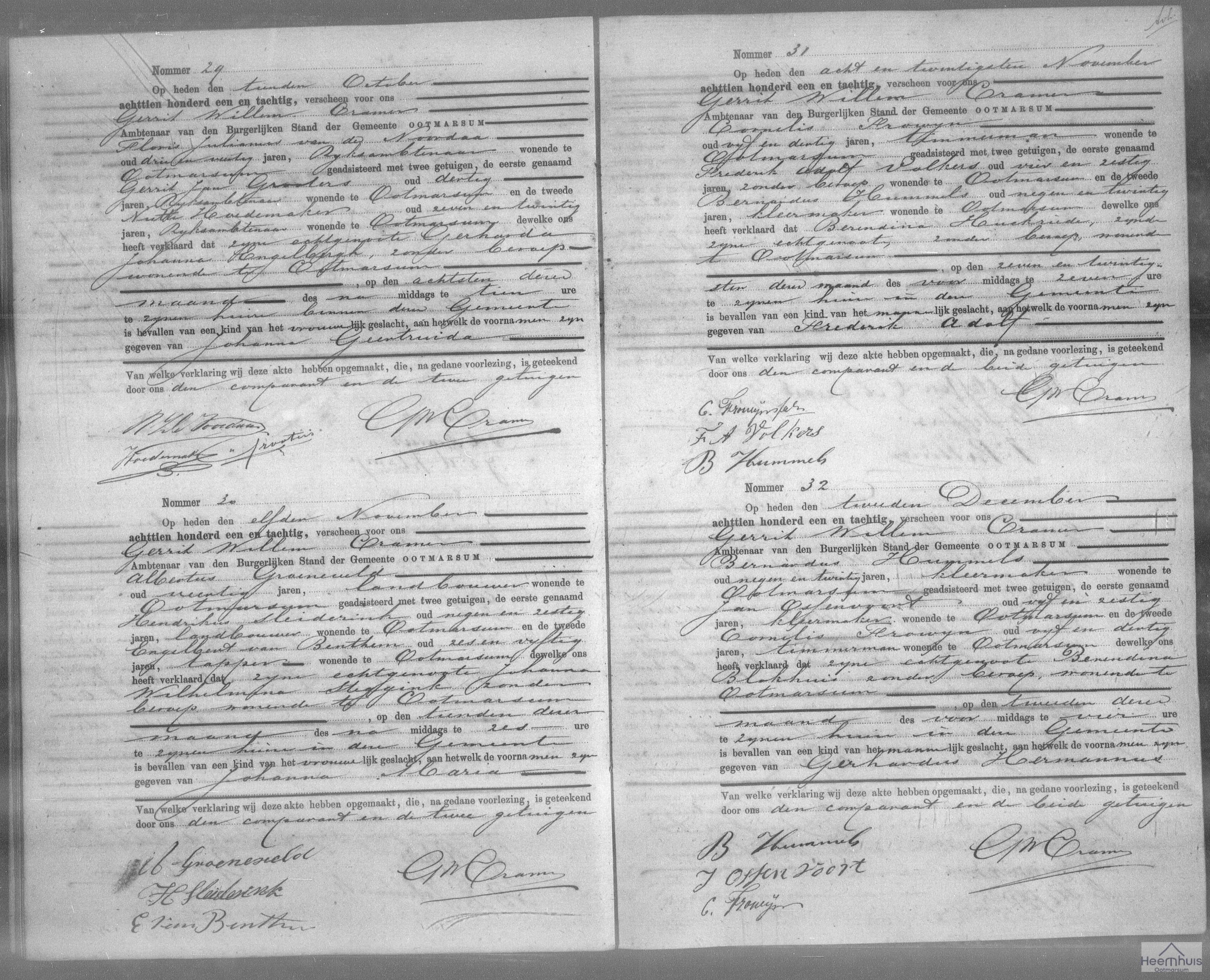 Geboorteakte van Johanna Maria Groeneveld Geboorteakte van Johanna Maria Groeneveld