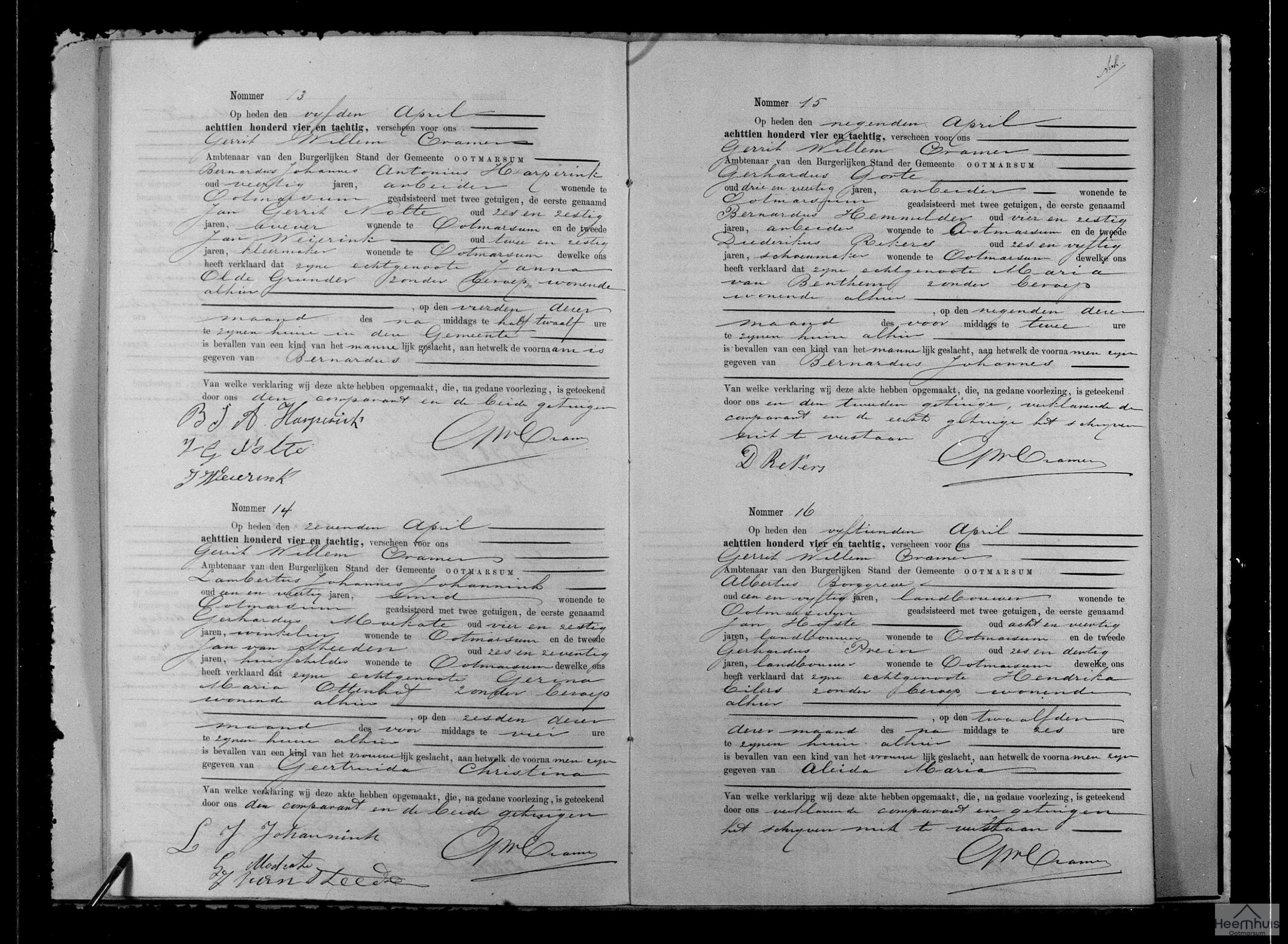 Geboorteakte van Geertruida Christina Johannink Geboorteakte van Geertruida Christina Johannink