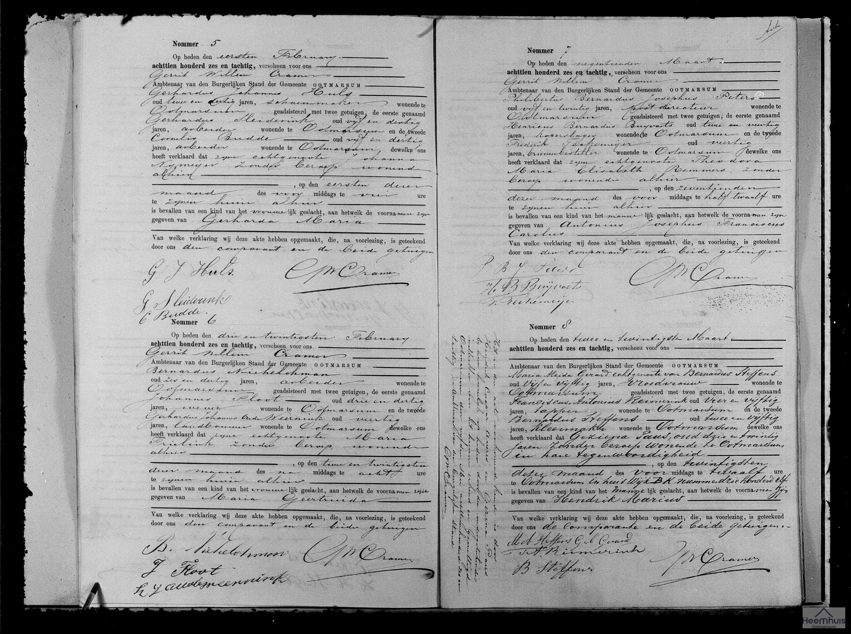 Geboorteakte van Gerharda Maria Huls Geboorteakte van Gerharda Maria Huls