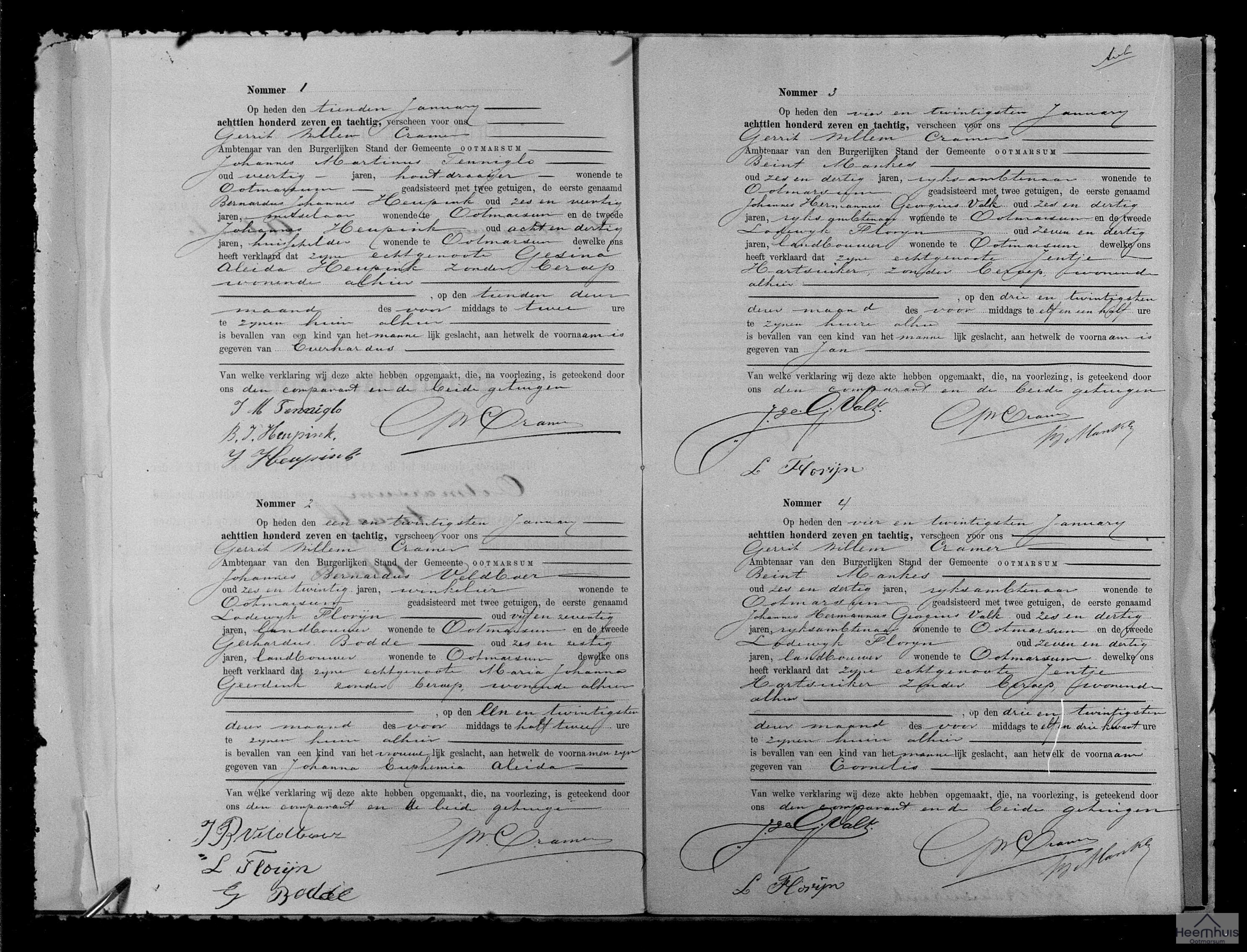 Geboorteakte van Johanna Euphemia Aleida Veldboer