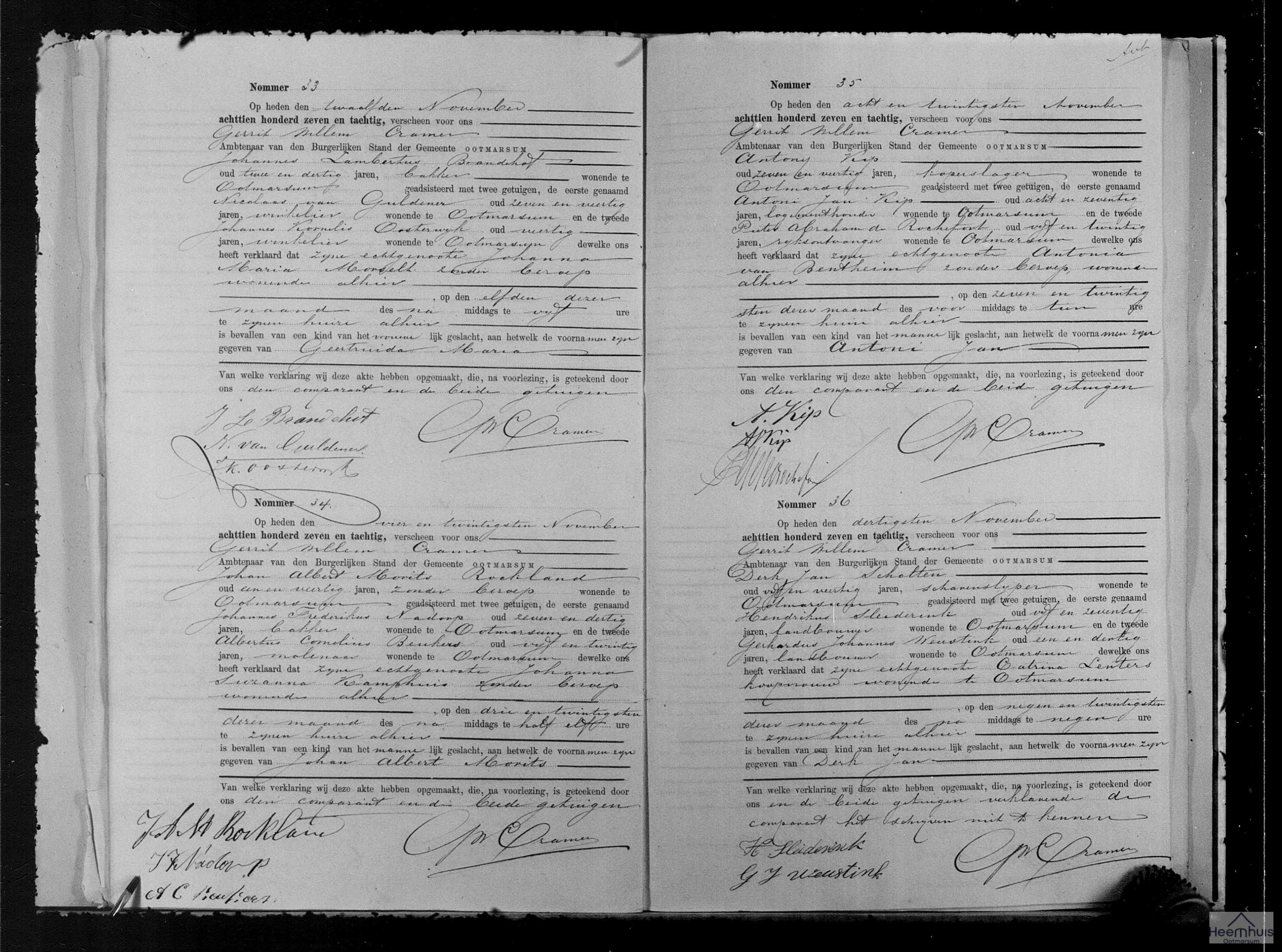 Geboorteakte van Derk Jan Scholten Geboorteakte van Derk Jan Scholten