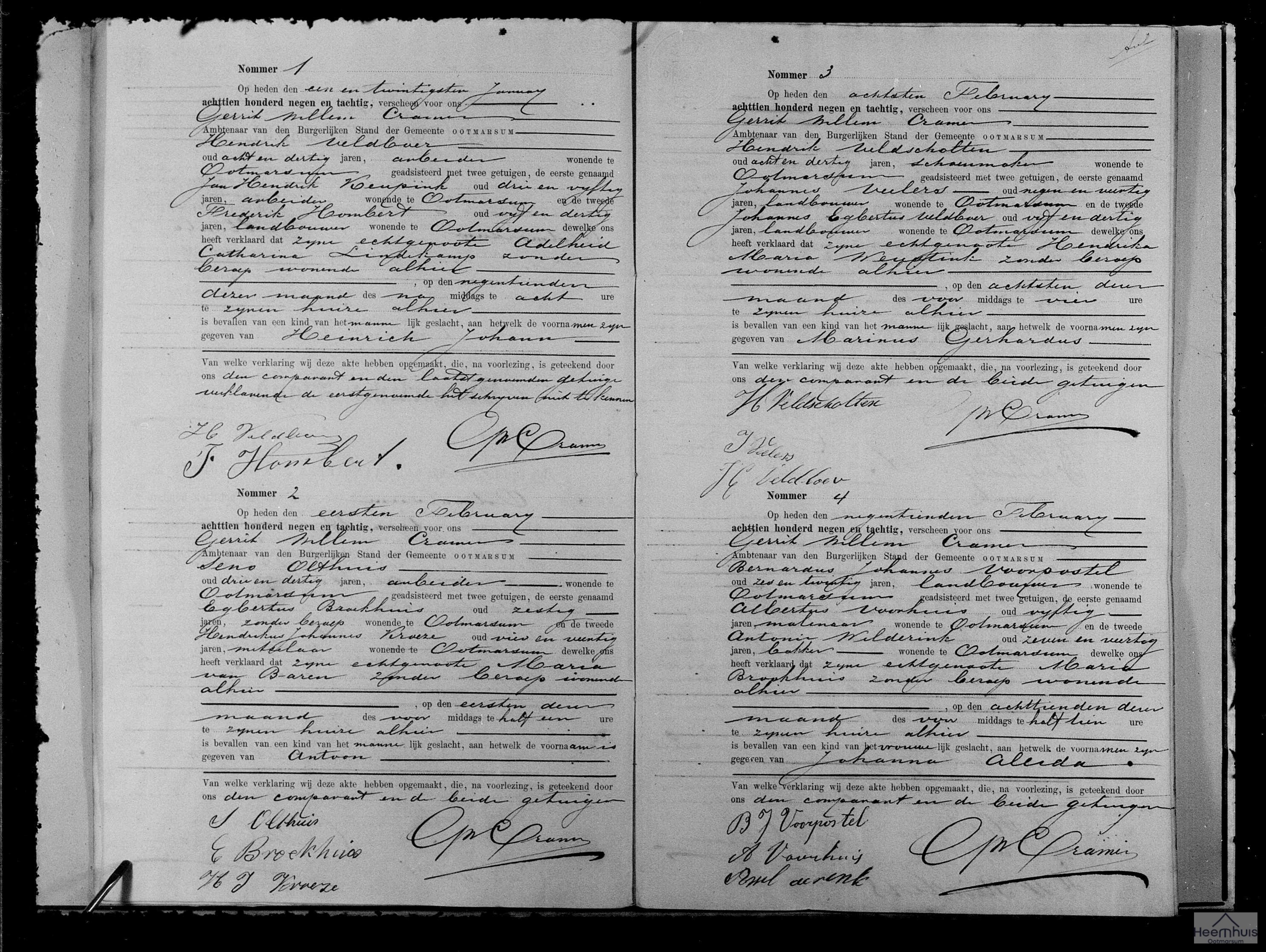 Geboorteakte van Johanna Aleida Voorpostel Geboorteakte van Johanna Aleida Voorpostel