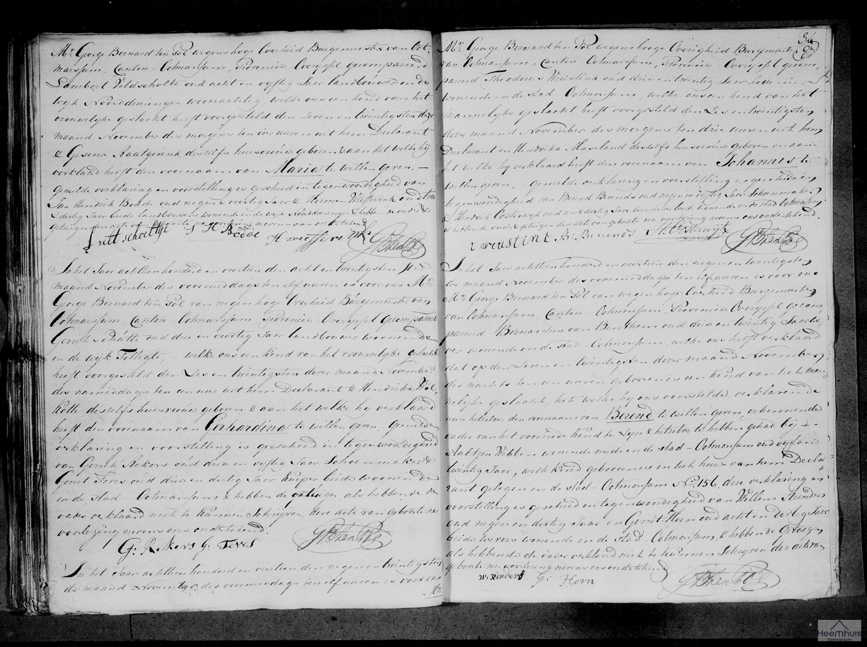 Geboorteakte van Johannes Weustink