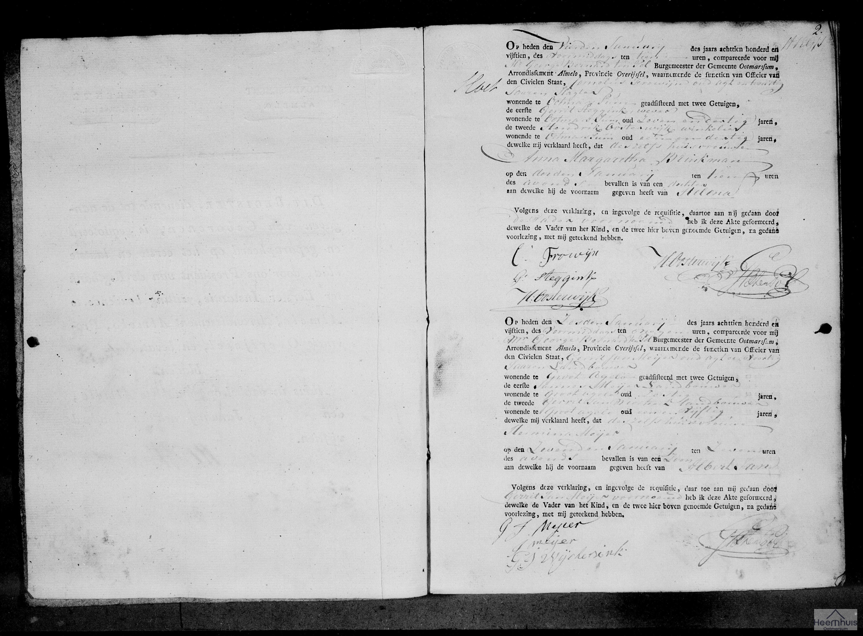 Geboorteakte van Albert Jan Meijer